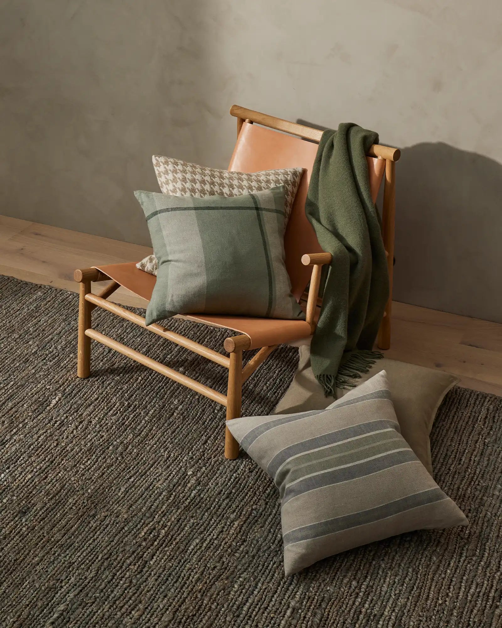 Weave Home Nevis Juniper Lambswool Throw Blanket