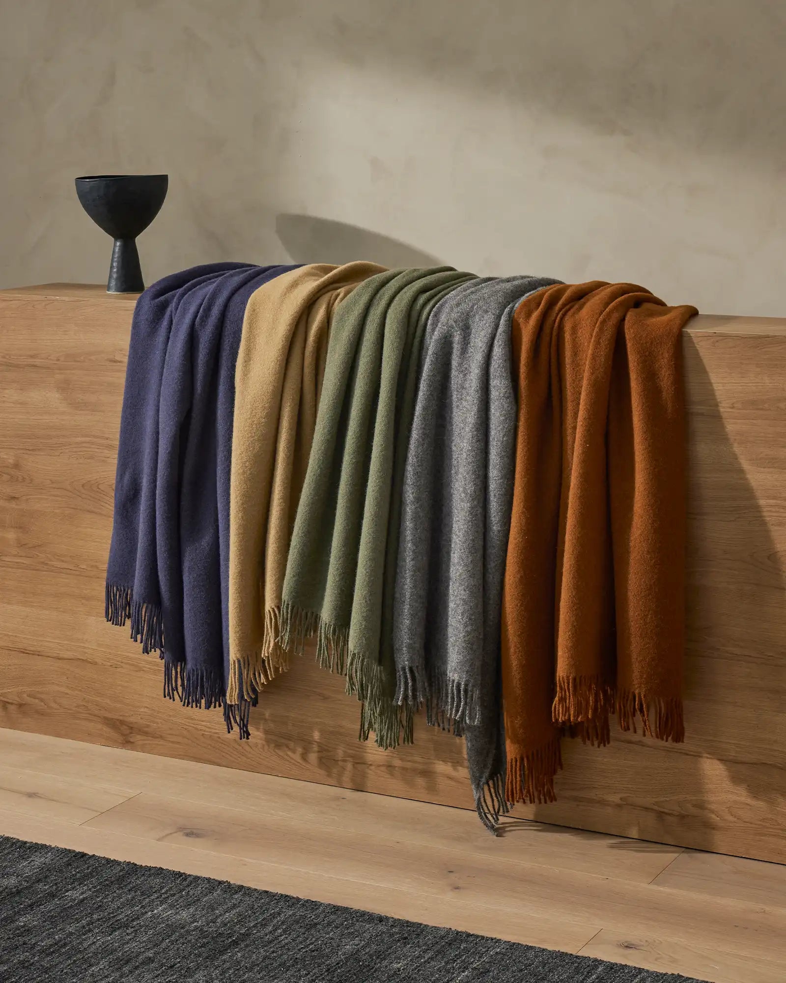 Weave Home Nevis Juniper Lambswool Throw Blanket