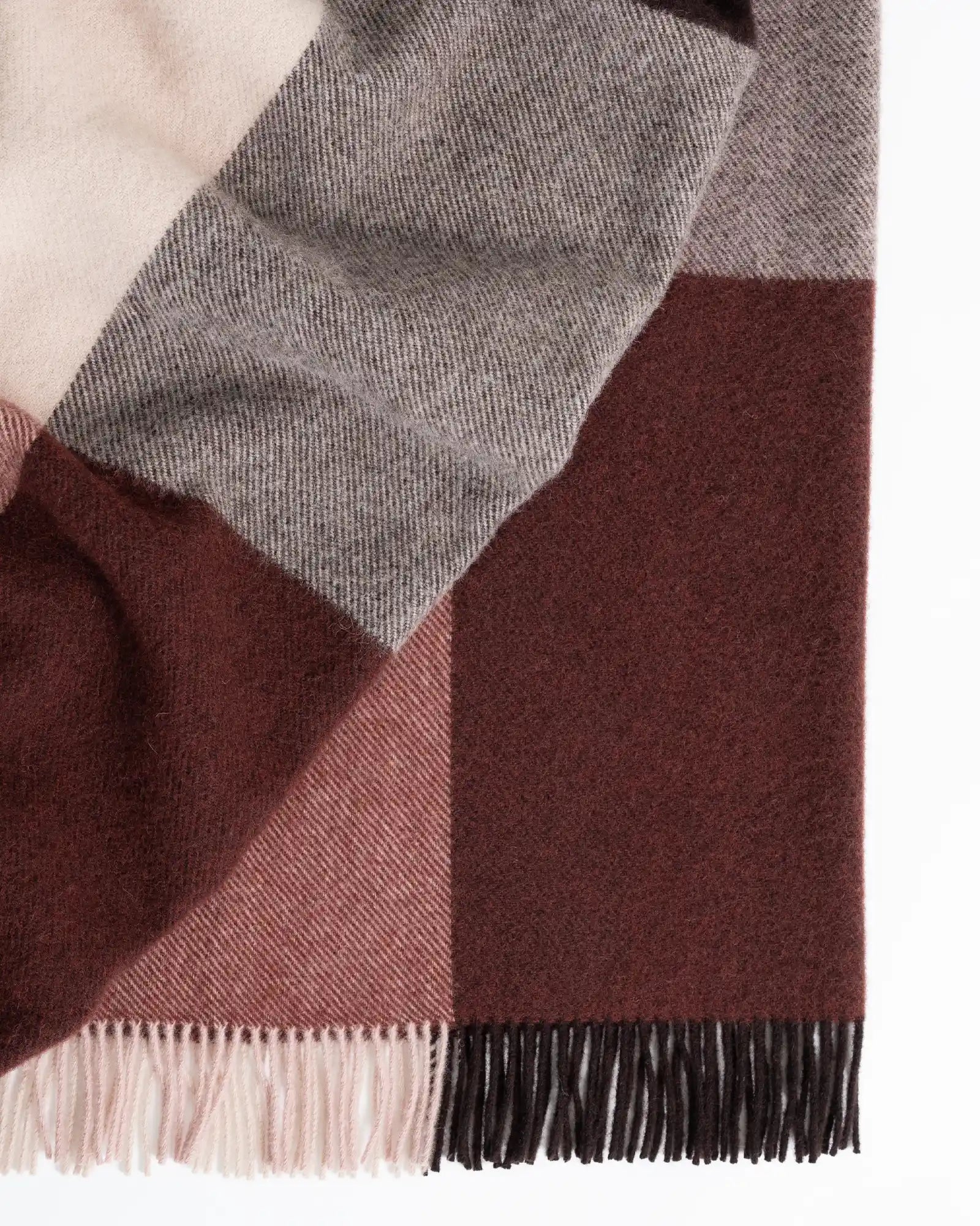 Weave Home Brookside Beetroot Wool Throw Blanket
