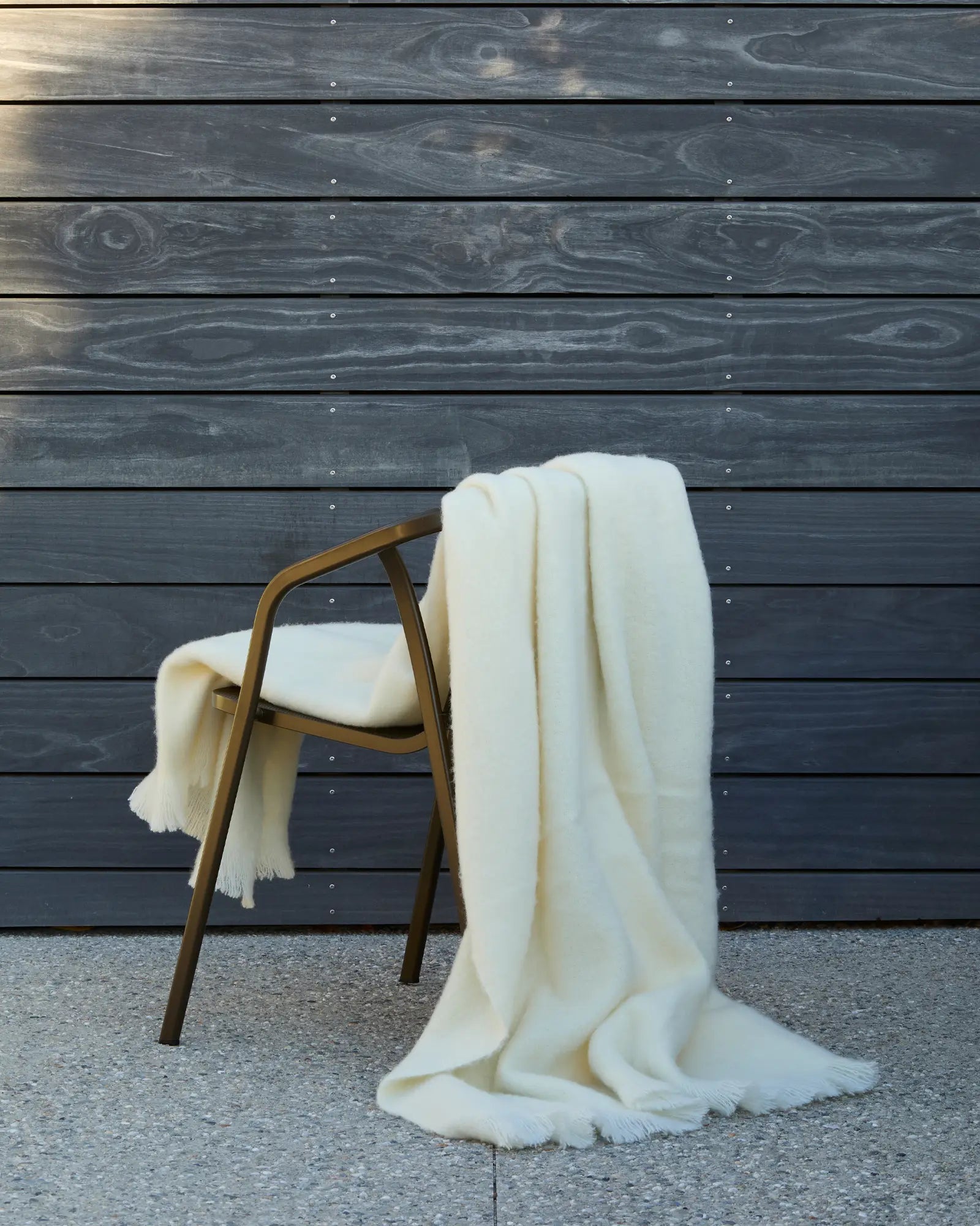Weave Home Hyde Cream Wool Throw Blanket
