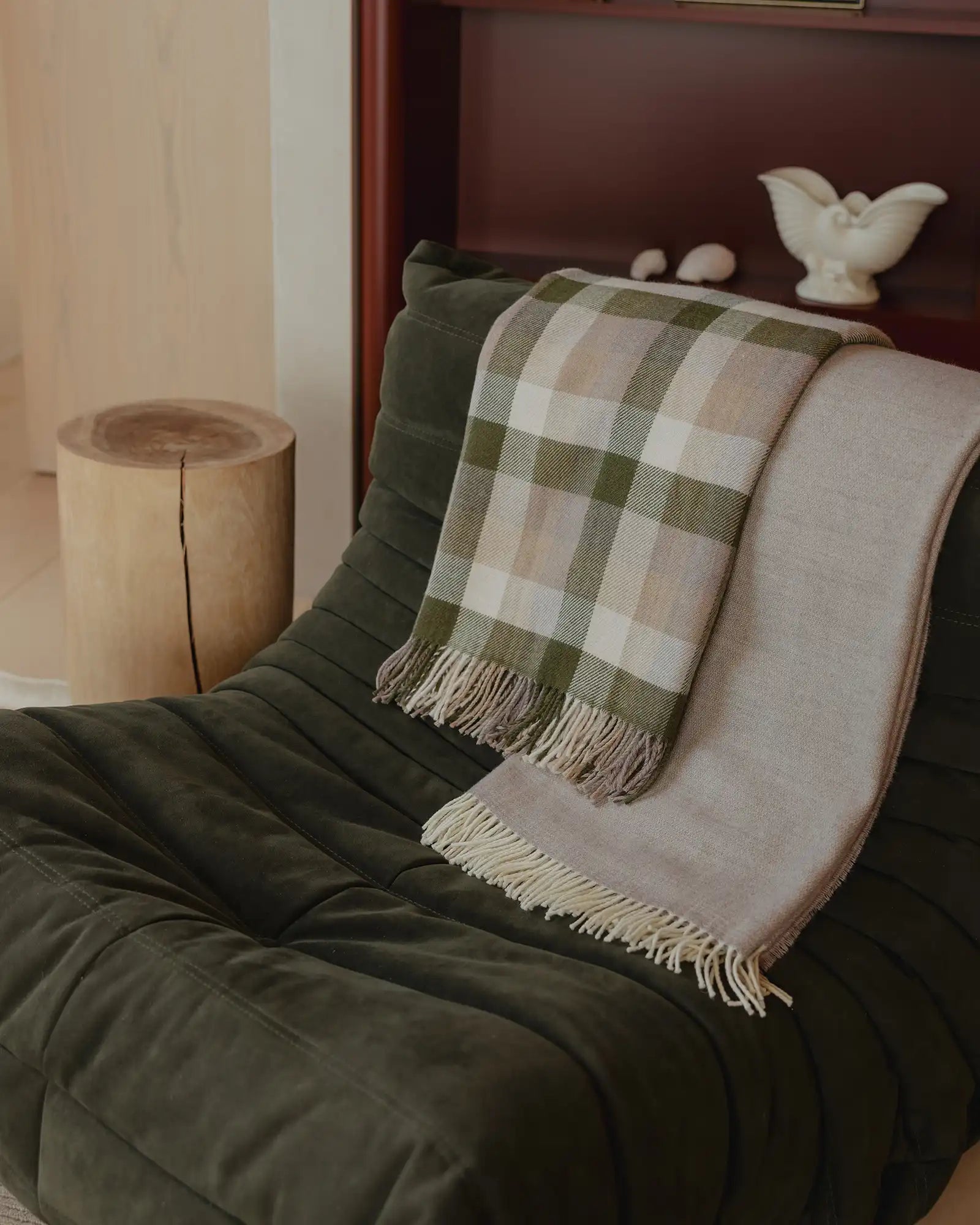 Weave Home Harris Merino Lambswool Throw in Natural
