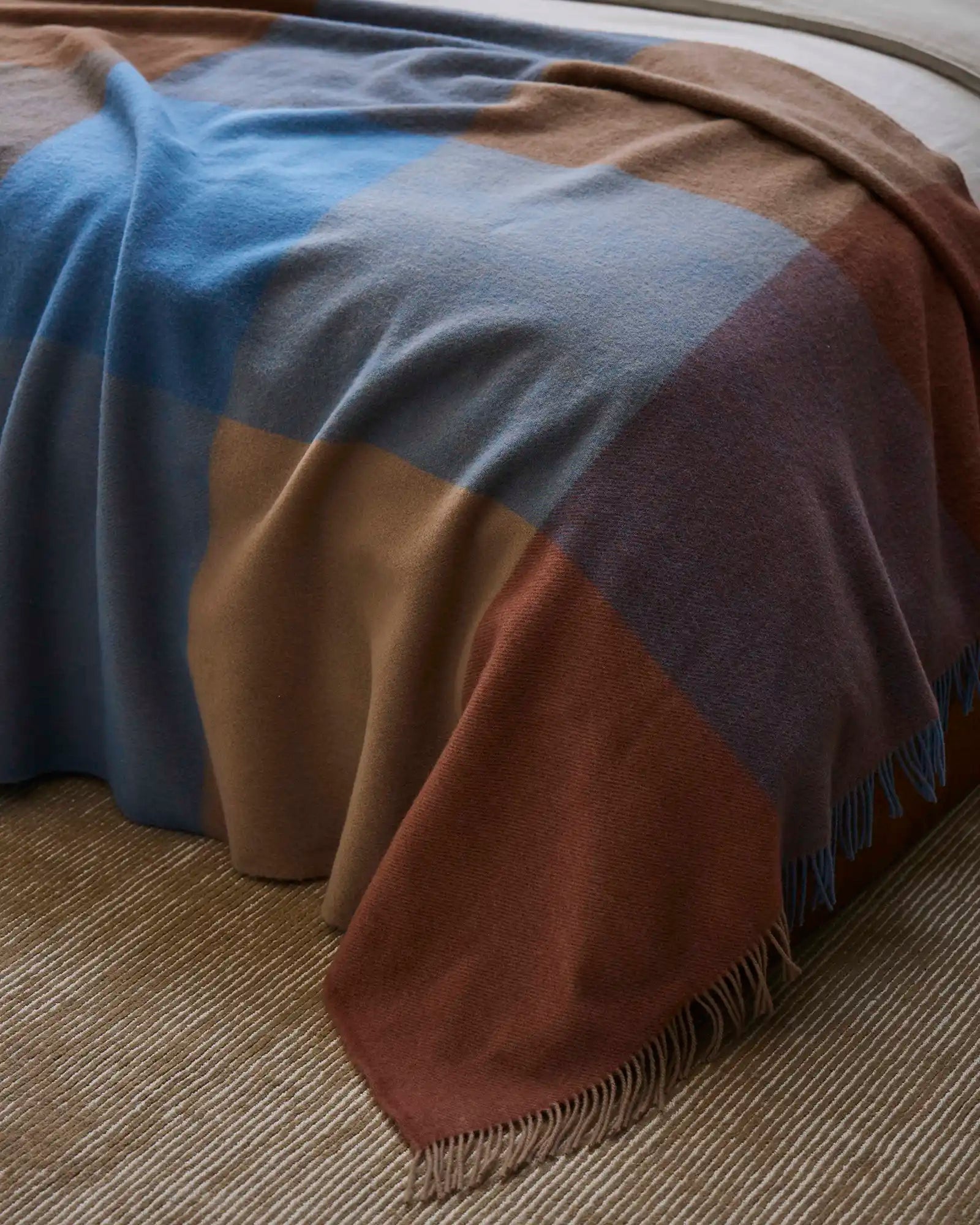 Weave Home Brookside Ocean Wool Throw Blanket