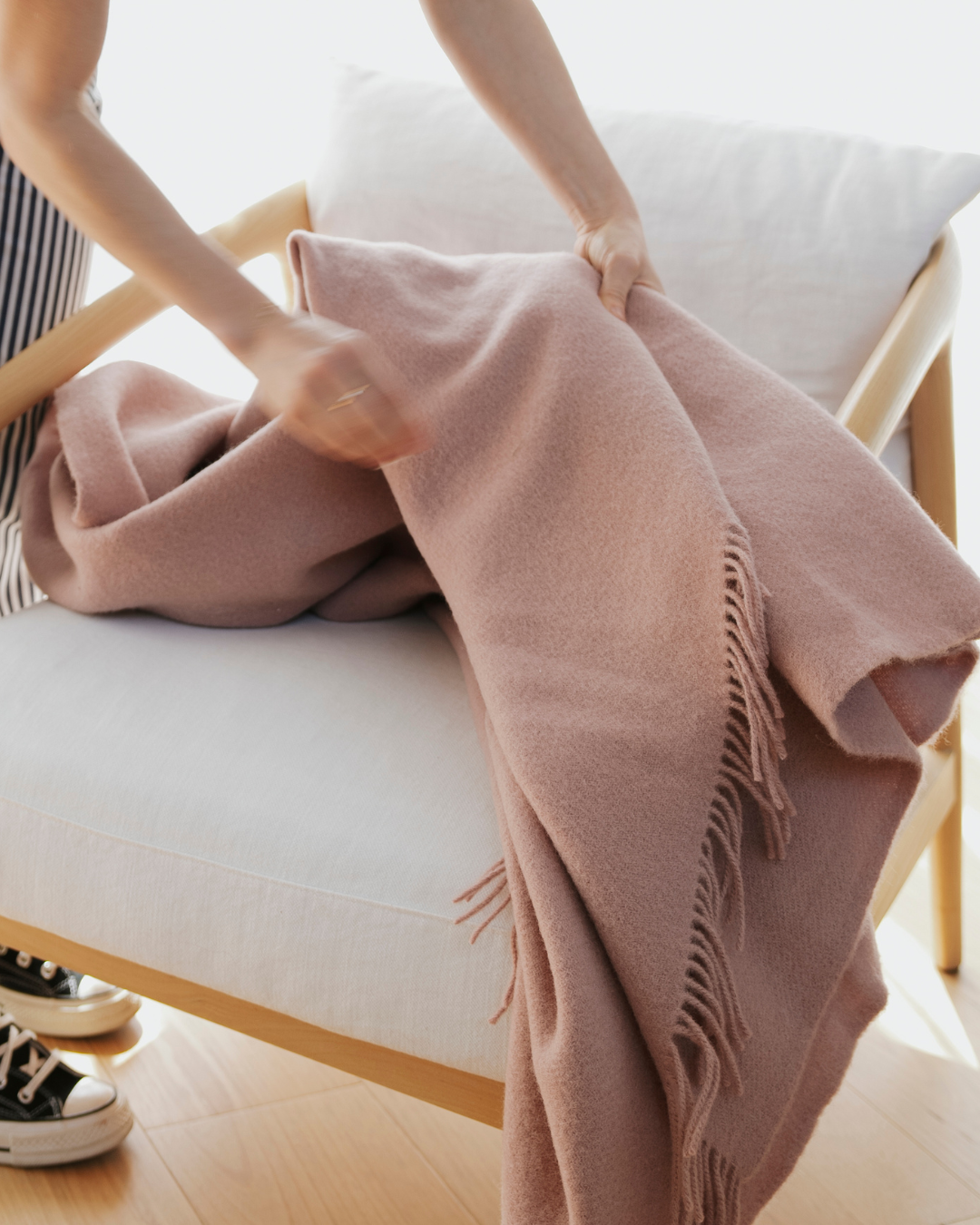Weave Home Nevis Rose Lambswool Throw