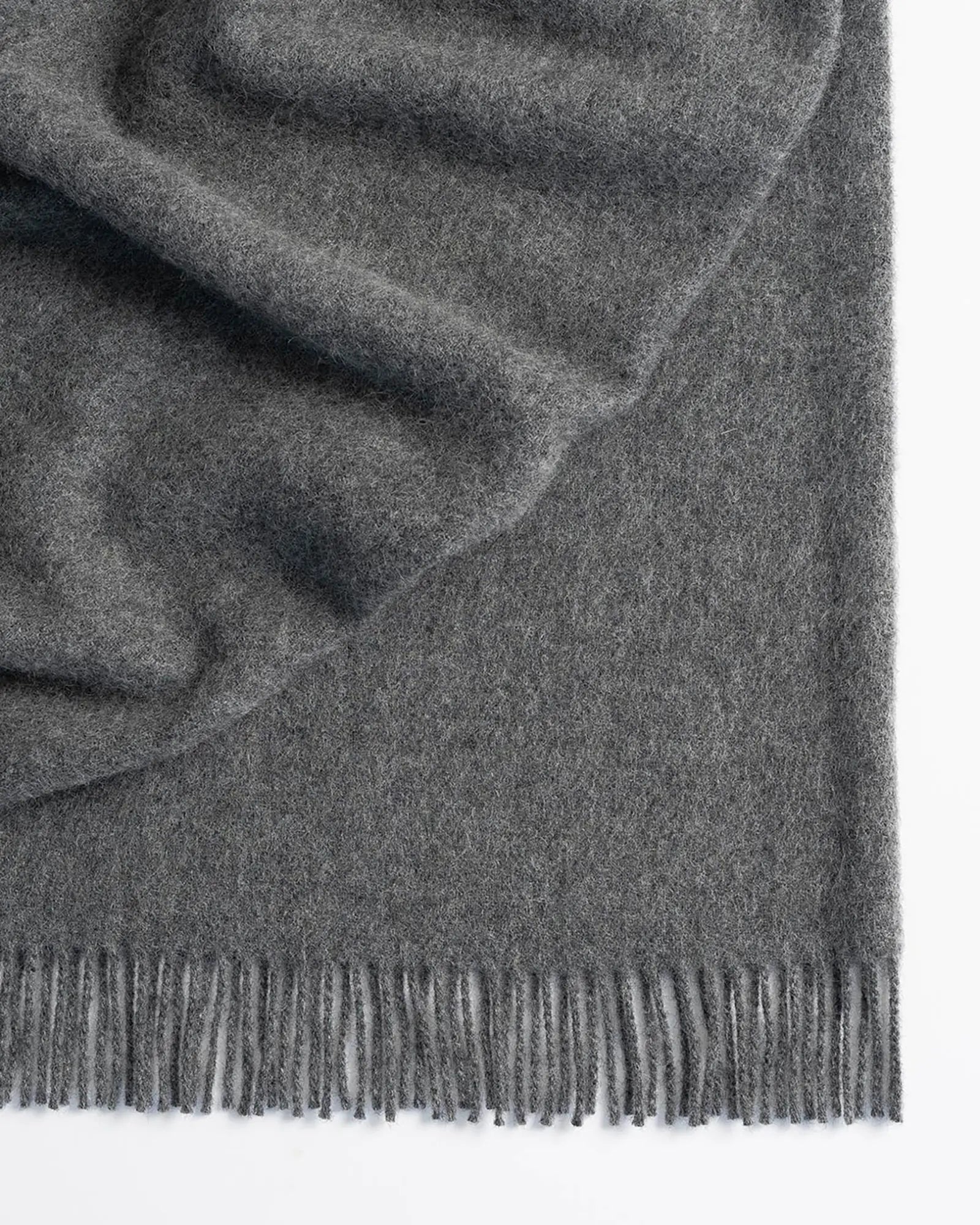 Weave Home Nevis Charcoal Wool Throw Blanket