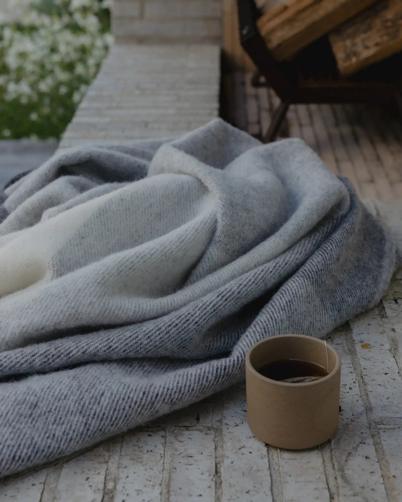 Weave Home Bayswater Wool Throw in Charcoal