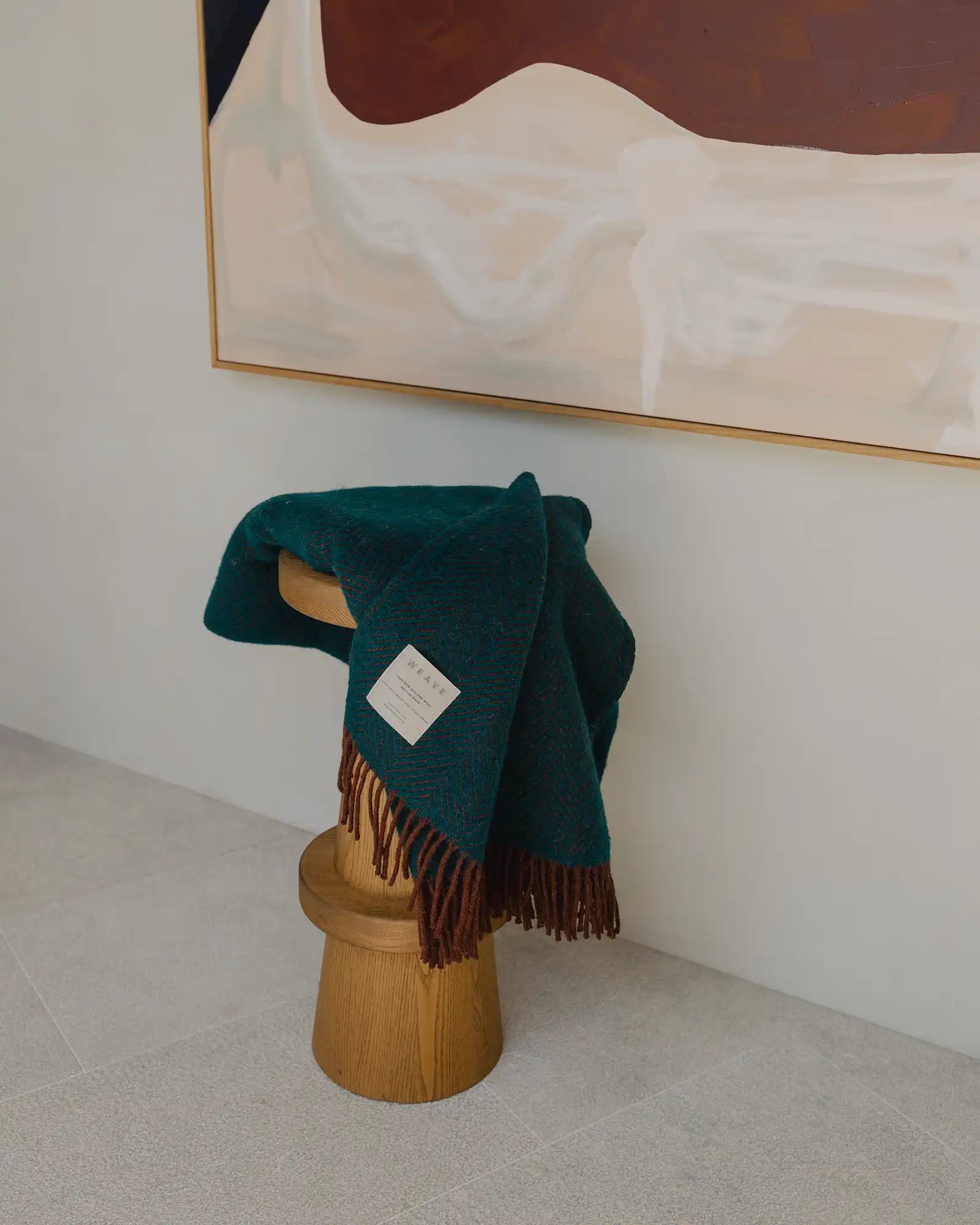 Weave Home Lerwick Wool Throw Blanket Hunter