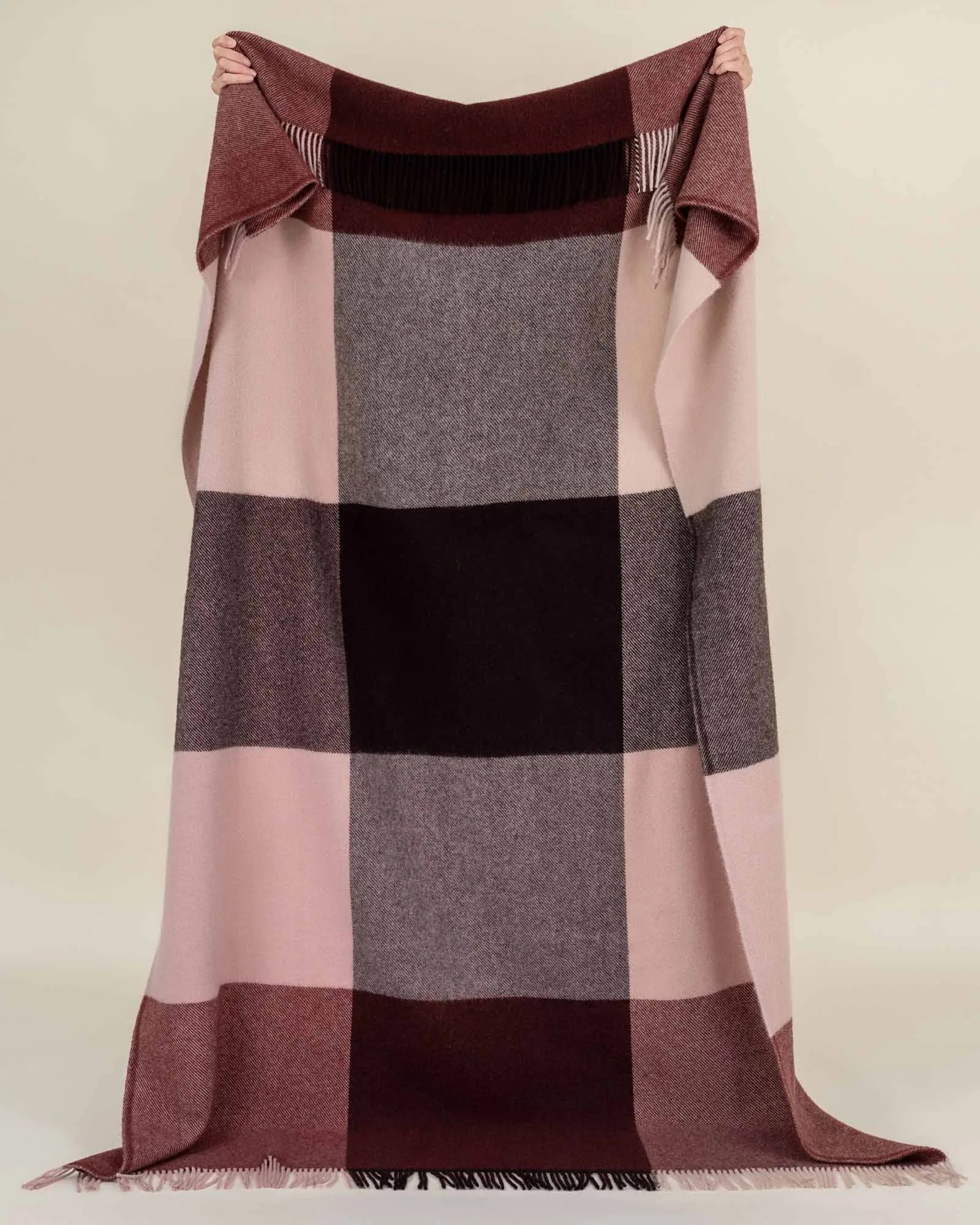 Weave Home Brookside Beetroot Wool Throw Blanket