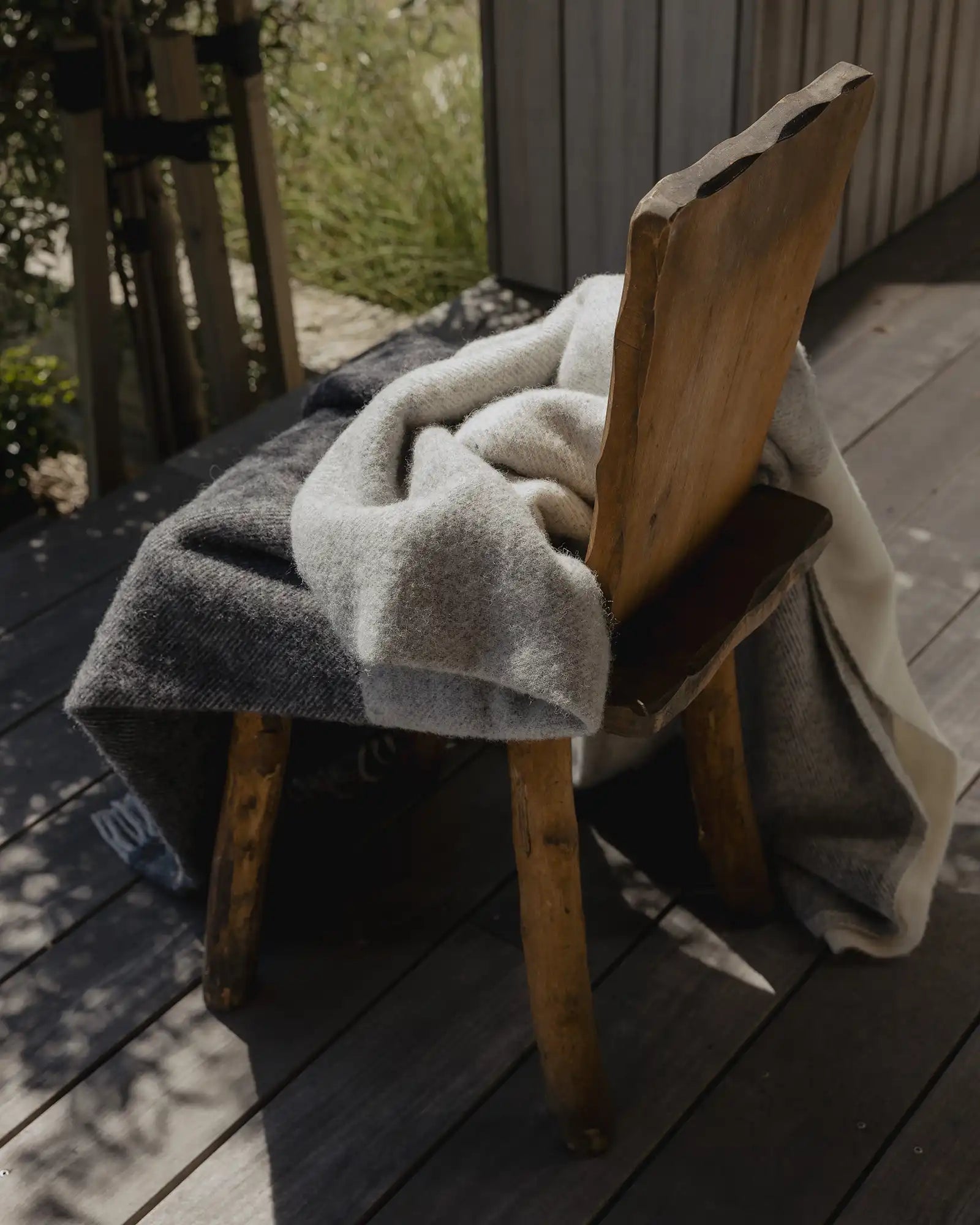 Weave Home Bayswater Wool Throw in Charcoal