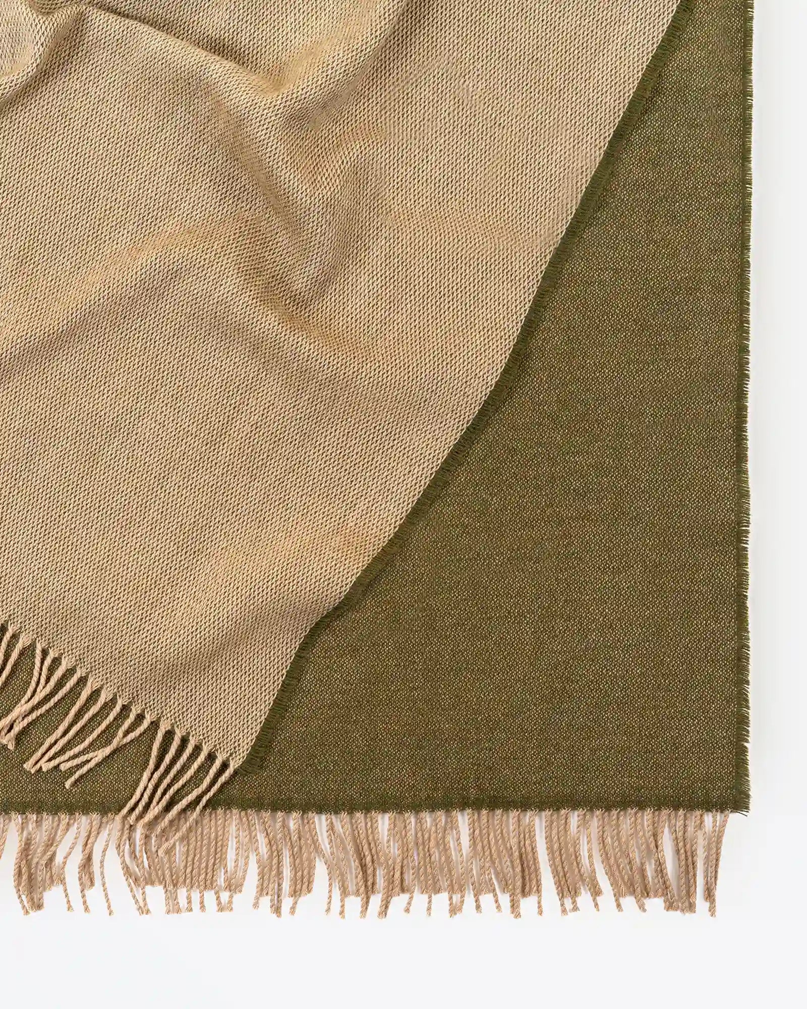 Weave Home Harris Moss Wool Throw Blanket
