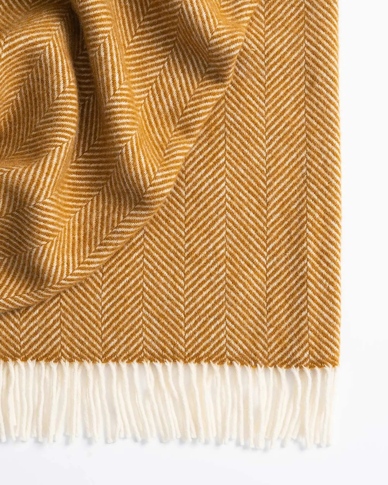 Weave Home Magnus Amber Wool Throw Blanket