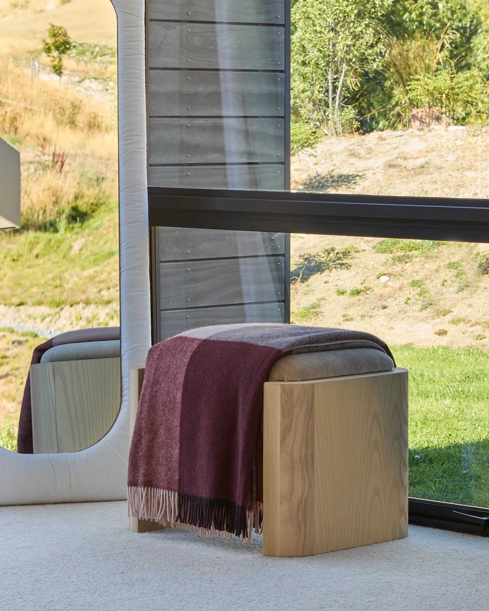 Weave Home Brookside Beetroot Wool Throw Blanket