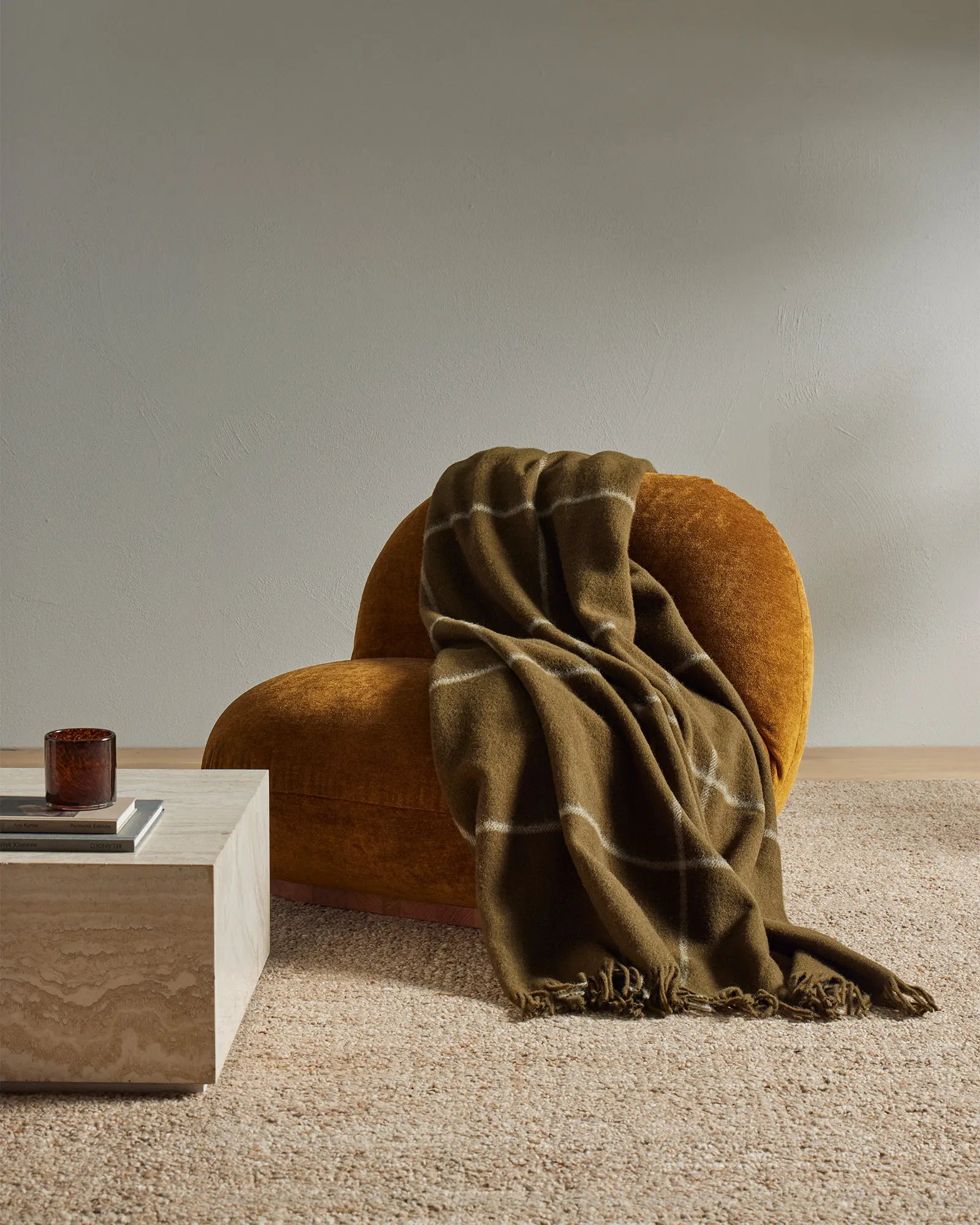 Weave Home Ranfurly Kelp Wool Throw Blanket