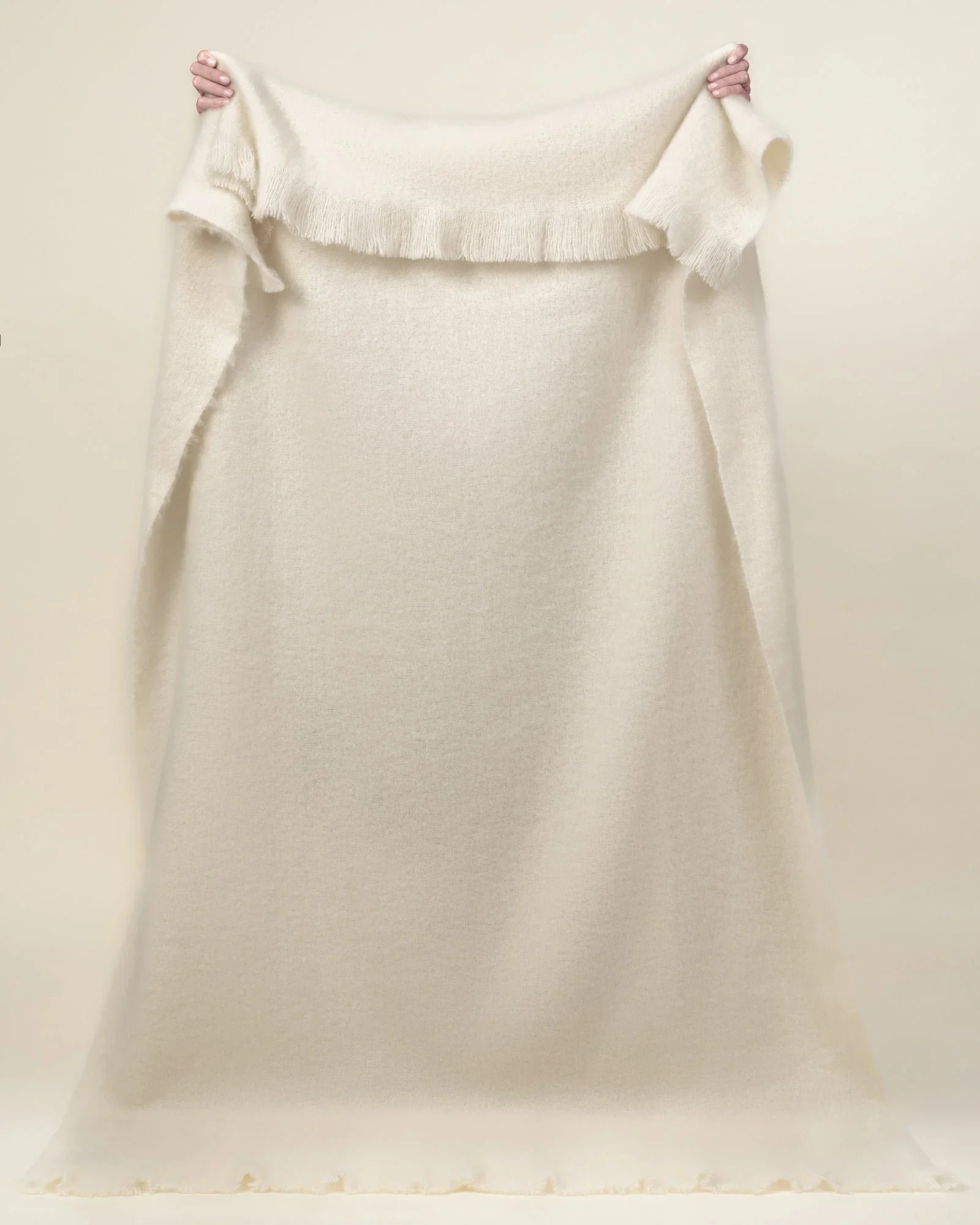 Weave Home Hyde Cream Wool Throw Blanket