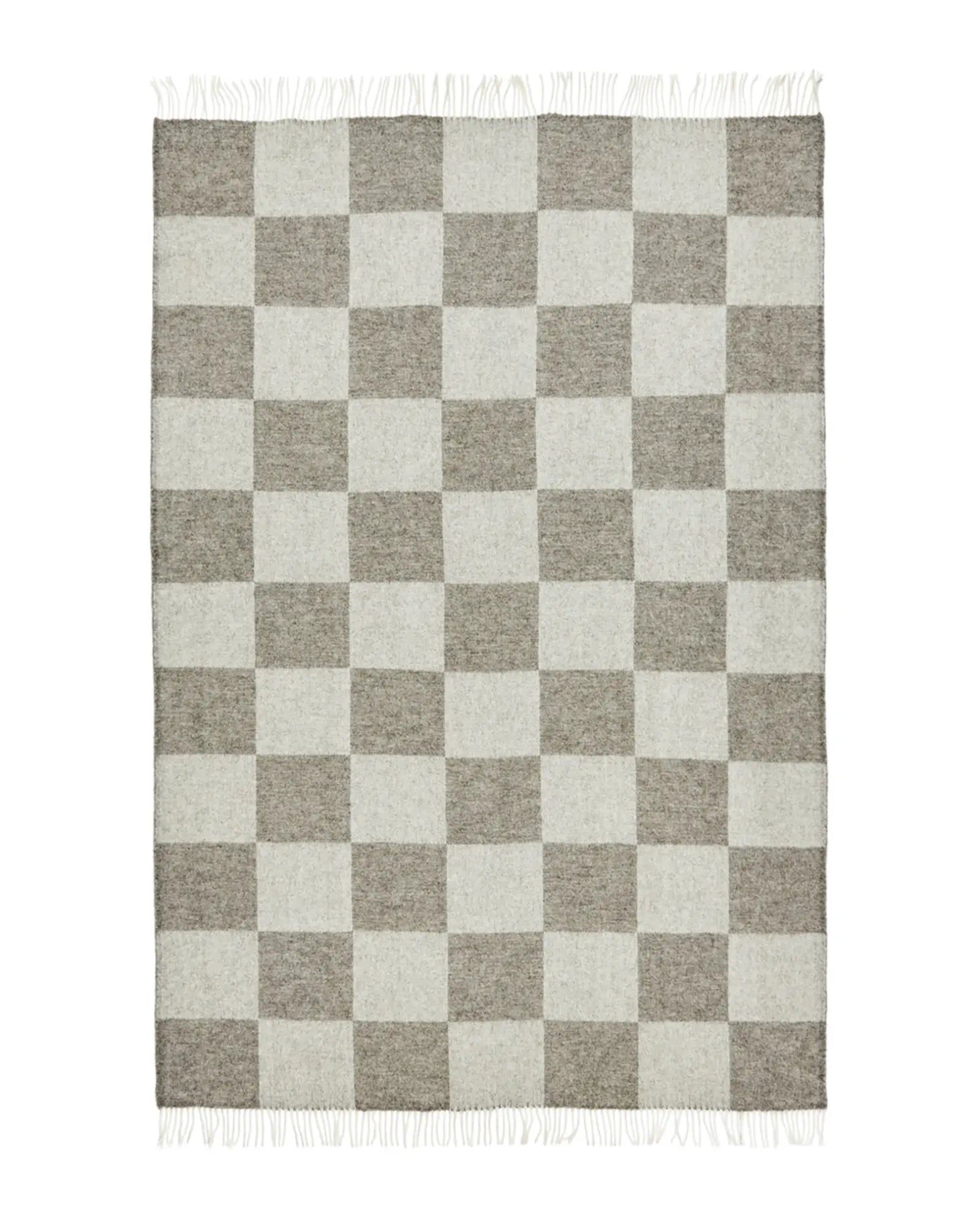 Weave Home Lake Hayes Ash Wool Throw Blanket