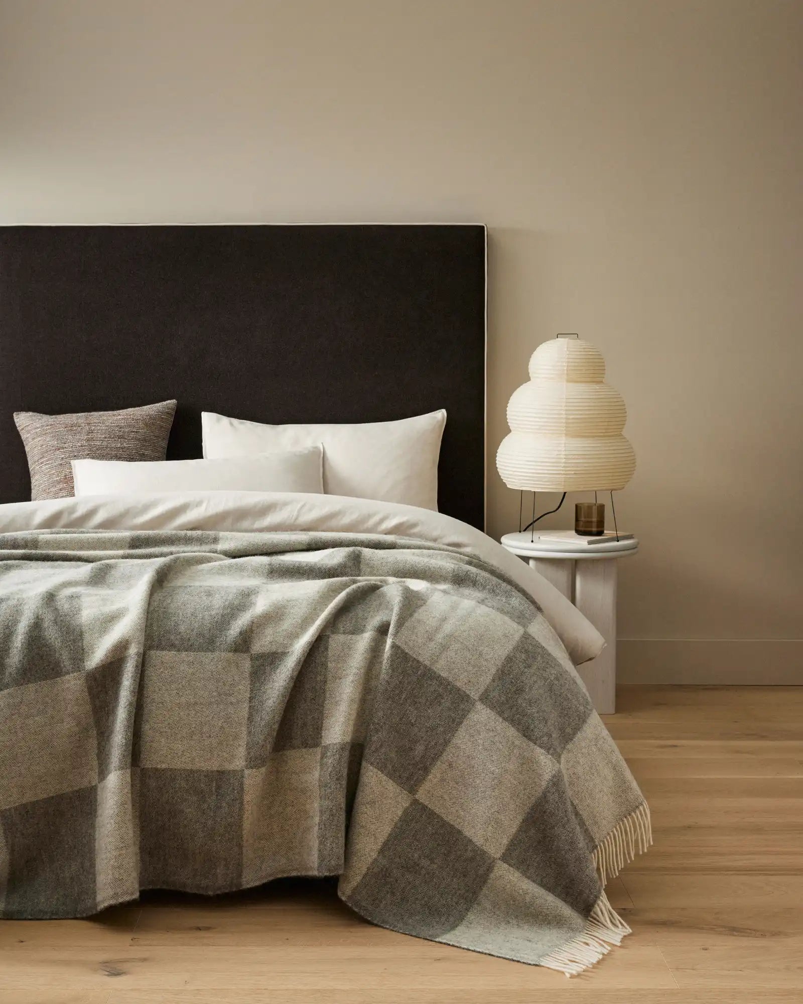 Weave Home Lake Hayes Ash Wool Throw Blanket