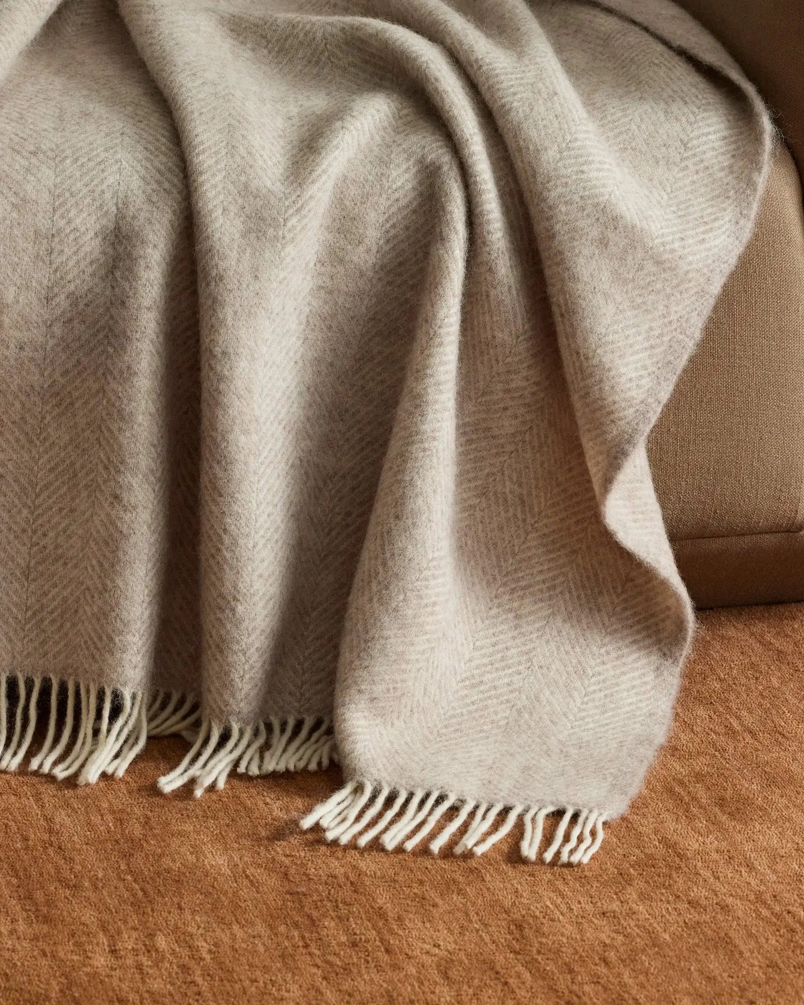 Weave Home Magnus Quartz Wool Throw Blanket