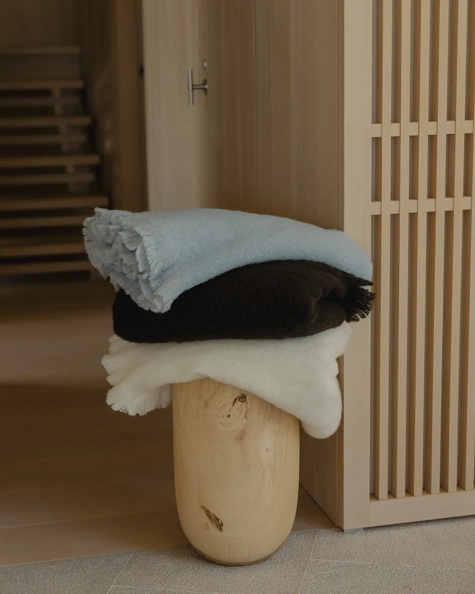 Weave Home Hyde Cream Wool Throw Blanket