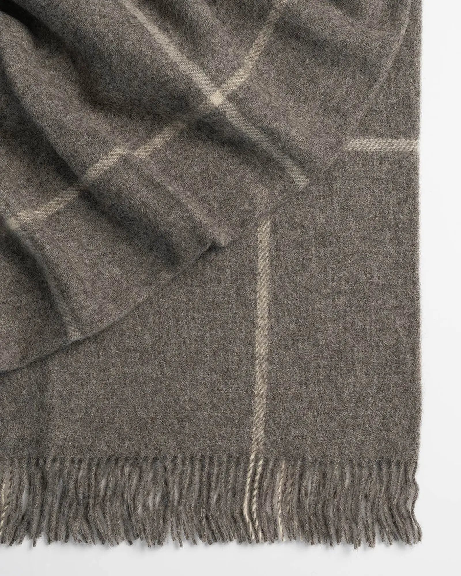 Weave Home Ranfurly Charcoal Wool Throw Blanket