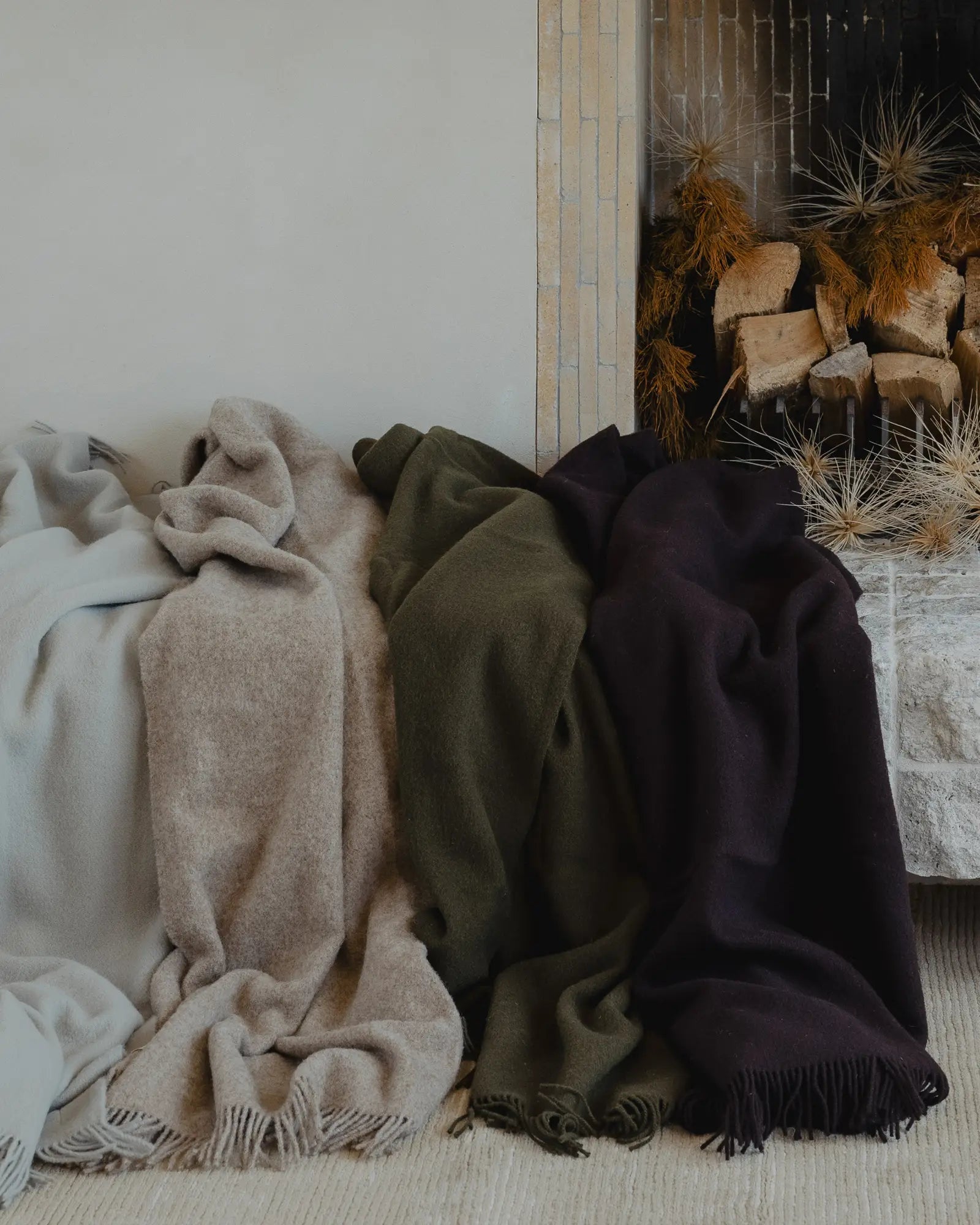 Weave Home Nevis Oak Wool Throw Blanket