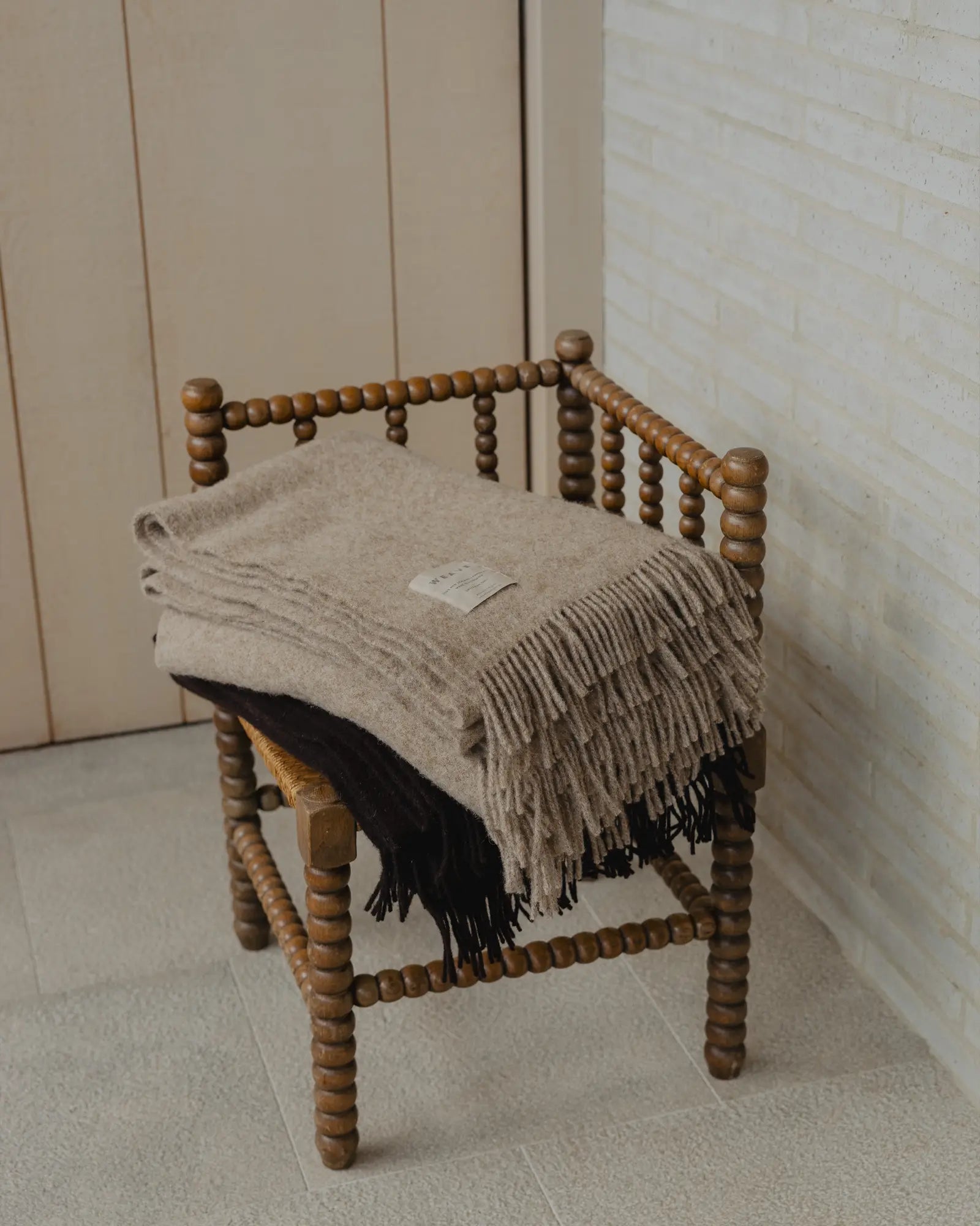 Weave Home Nevis Oak Wool Throw Blanket