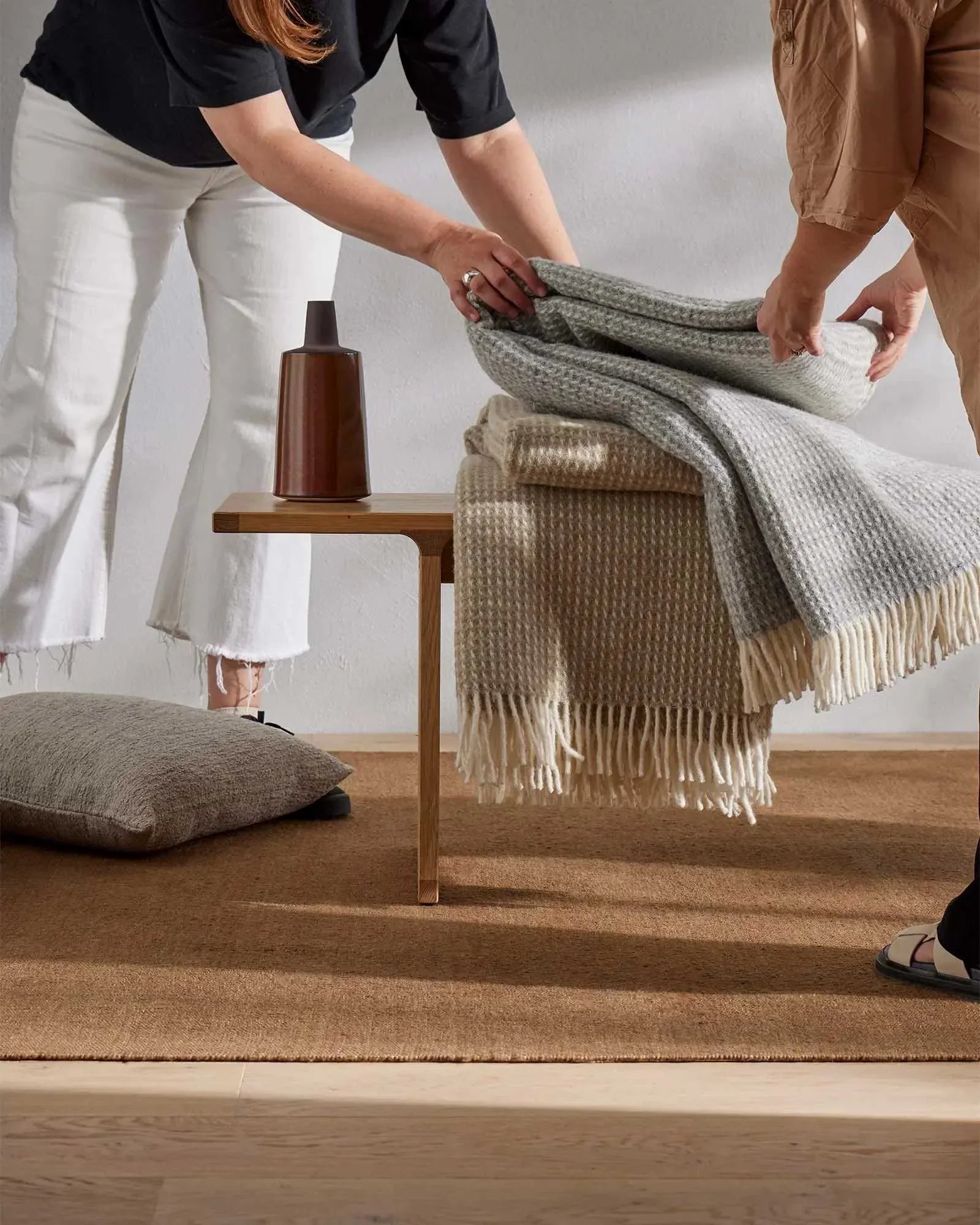 Weave Home Breckon Hazel Wool Throw Blanket