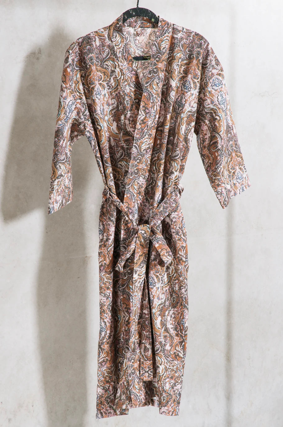 Bianca Lorenne Riad Sunset housecoat - Soft Cotton Linen Blend