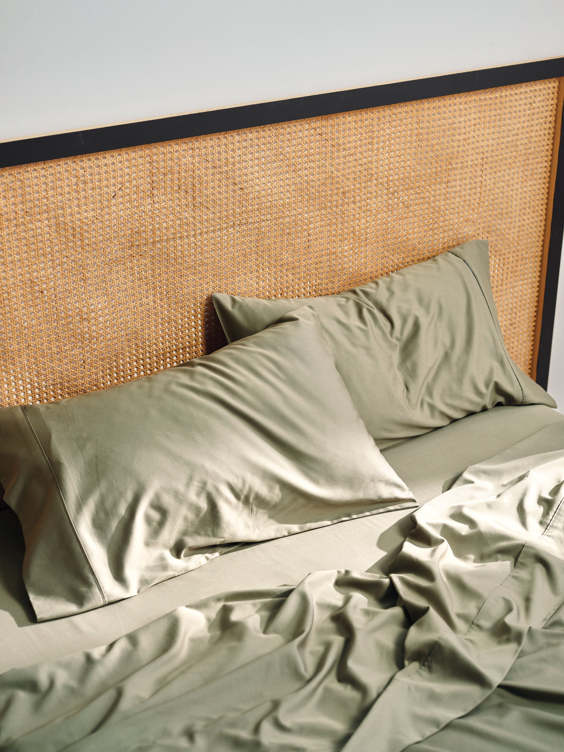Linen House Savona 500T Bamboo Cotton Blend Sheet Set - Olive