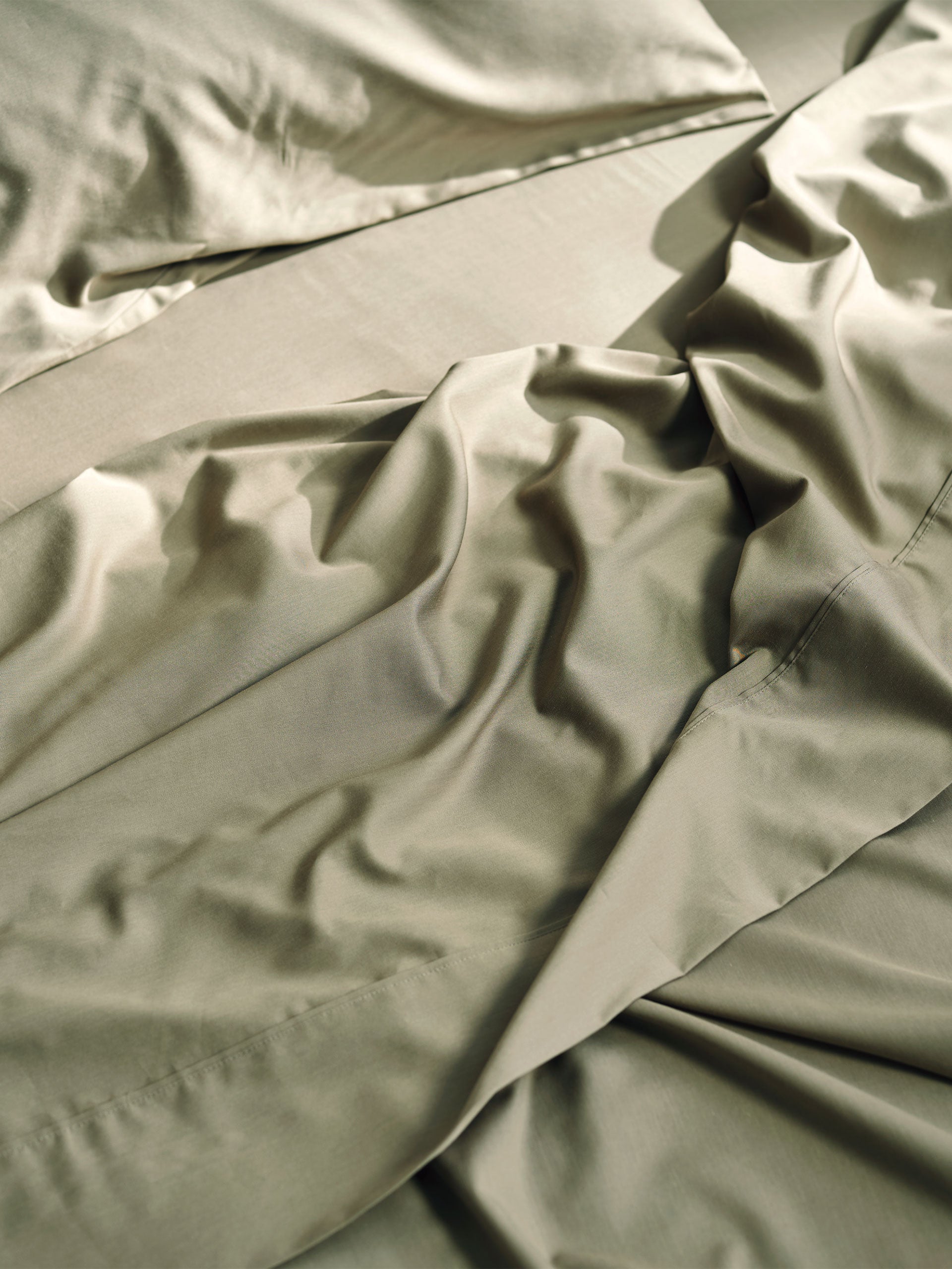 Linen House Savona 500T Bamboo Cotton Blend Sheet Set - Olive