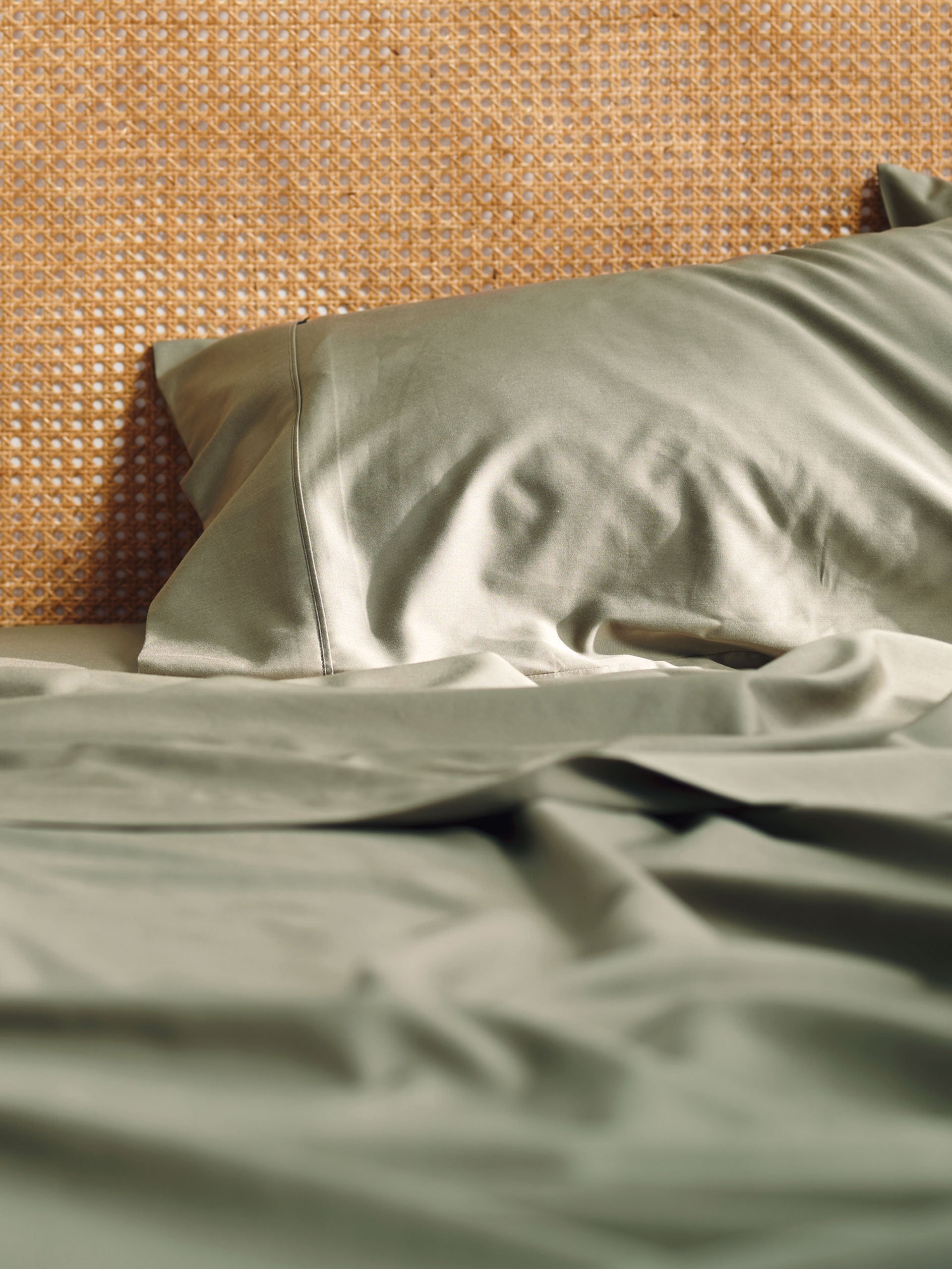 Linen House Savona 500T Bamboo Cotton Blend Sheet Set - Olive