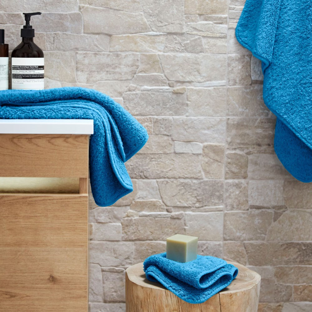 Super Pile Cotton Bath Towel - Cyan