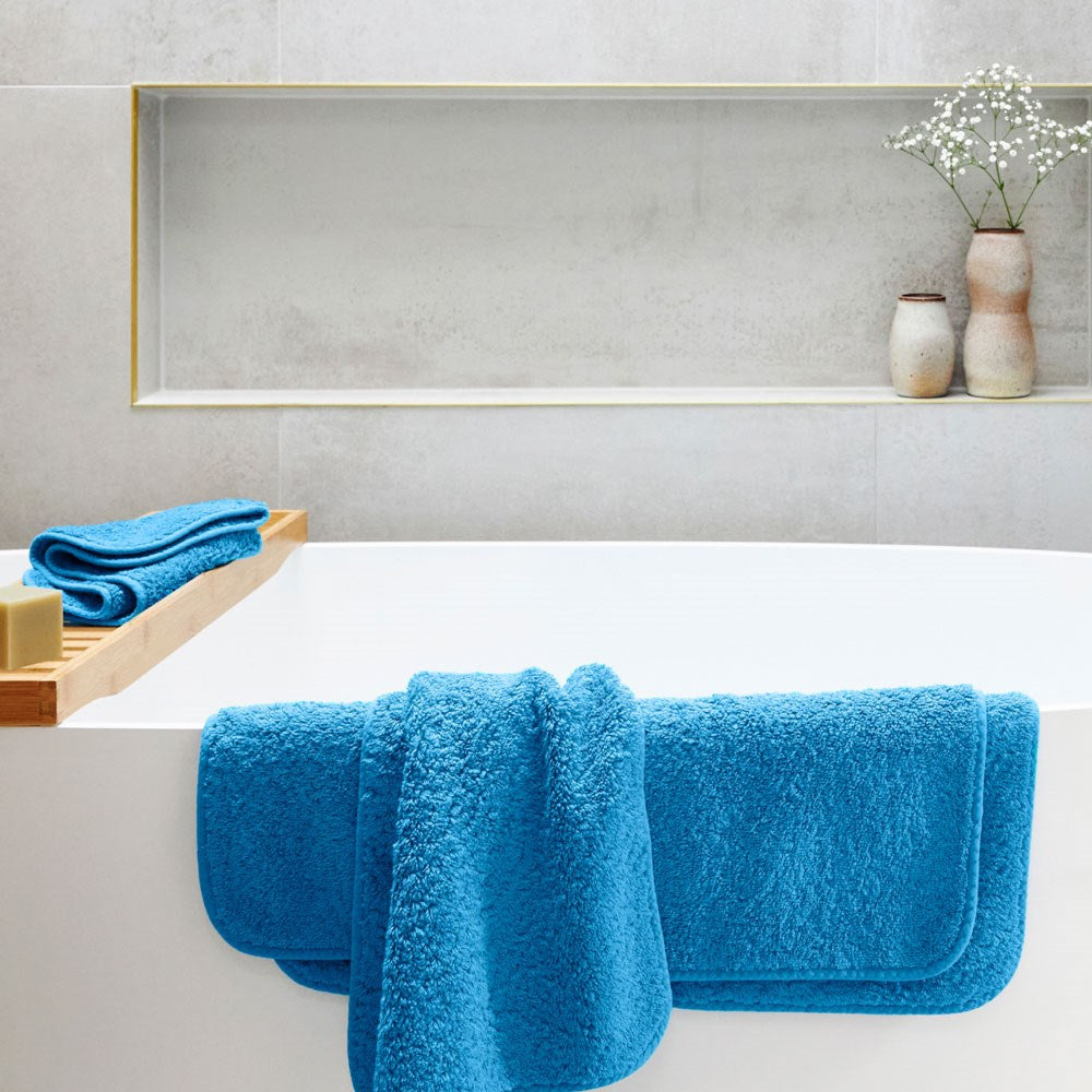 Super Pile Cotton Bath Towel - Cyan