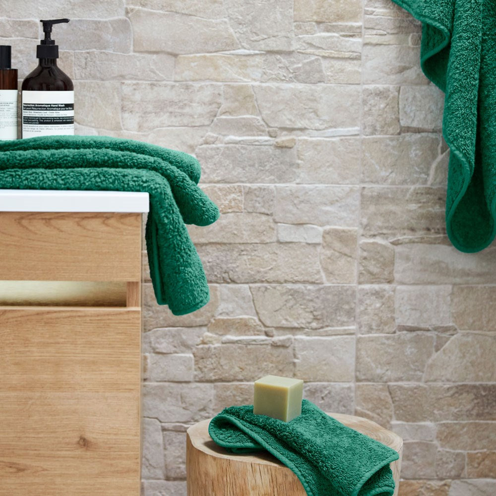 Super Pile Cotton Face Cloth - Emerald