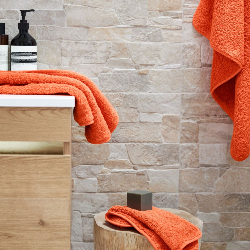 Super Pile Cotton Face Cloth - Orange