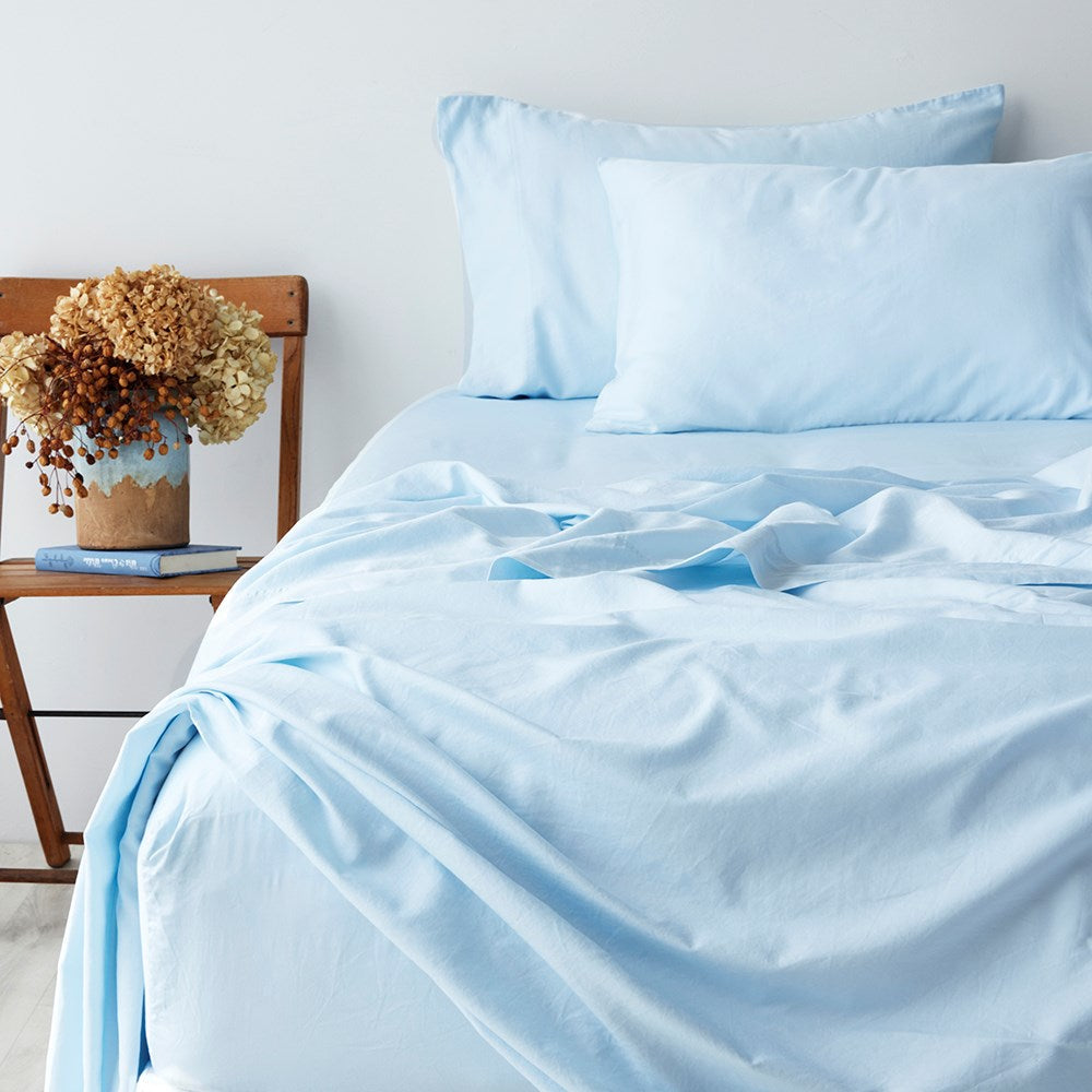 Soft Washed Cotton Sheet Set - Powder
