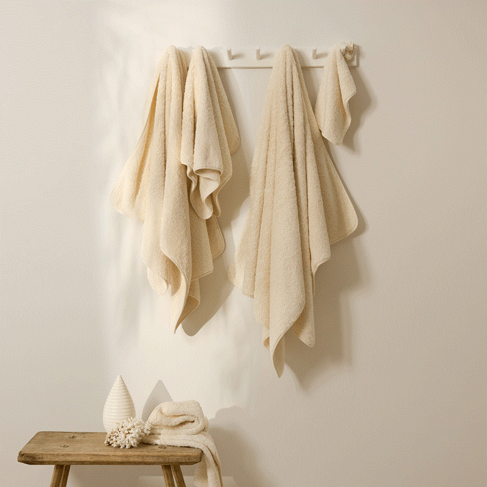 Super Pile Cotton Face Cloth - Raw