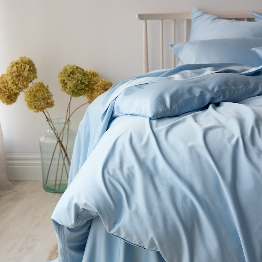 Bamboo Cotton Duvet Cover - Sky