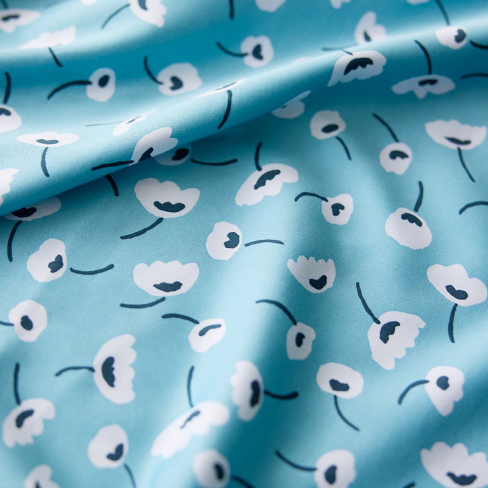 Bamboo Cotton King Pillowcases - Mina Blue