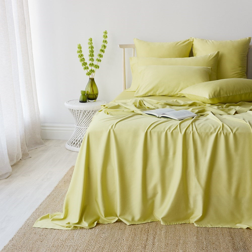 Bamboo Cotton Flat Sheet - Butter