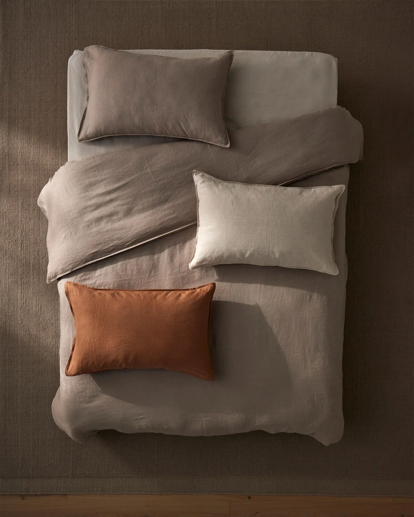 Ravello Flat Sheet Pebble