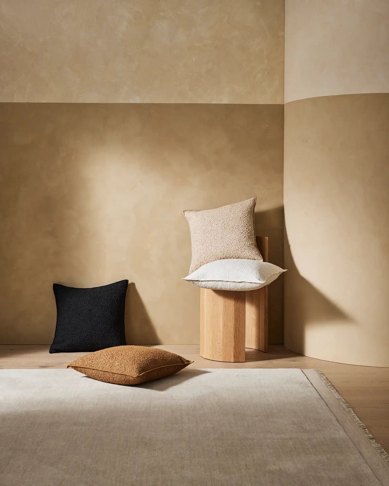 Weave Home Alberto Boucle Cushion Ivory
