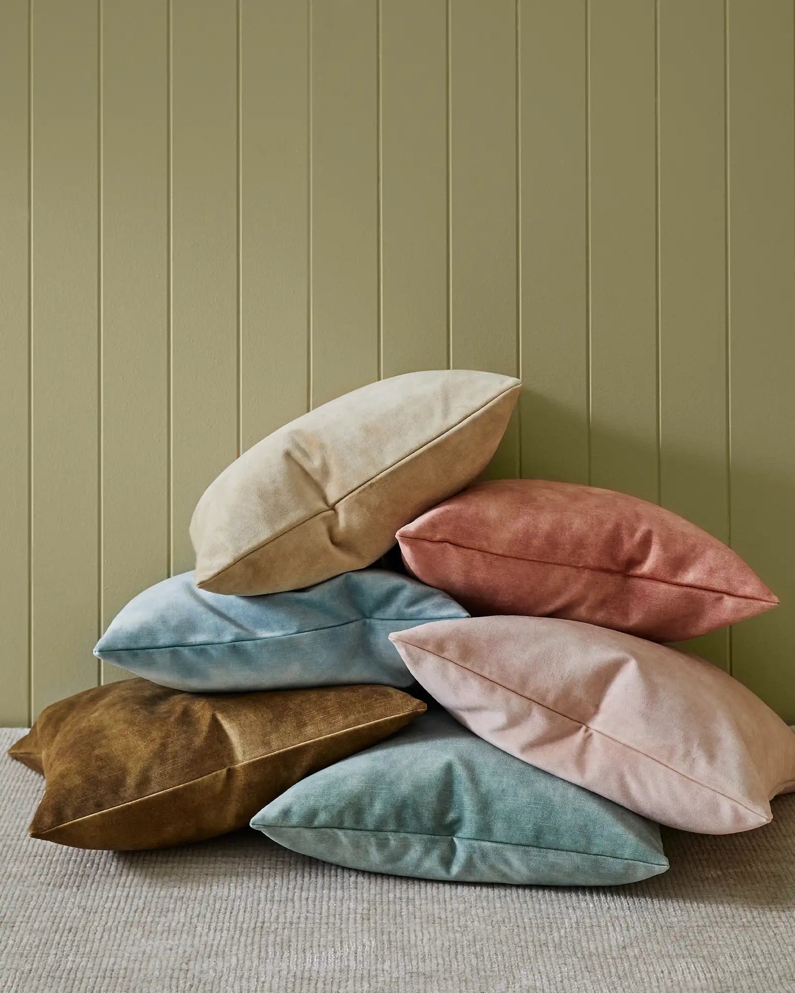 Weave Home Ava Velvet Cushion Blush