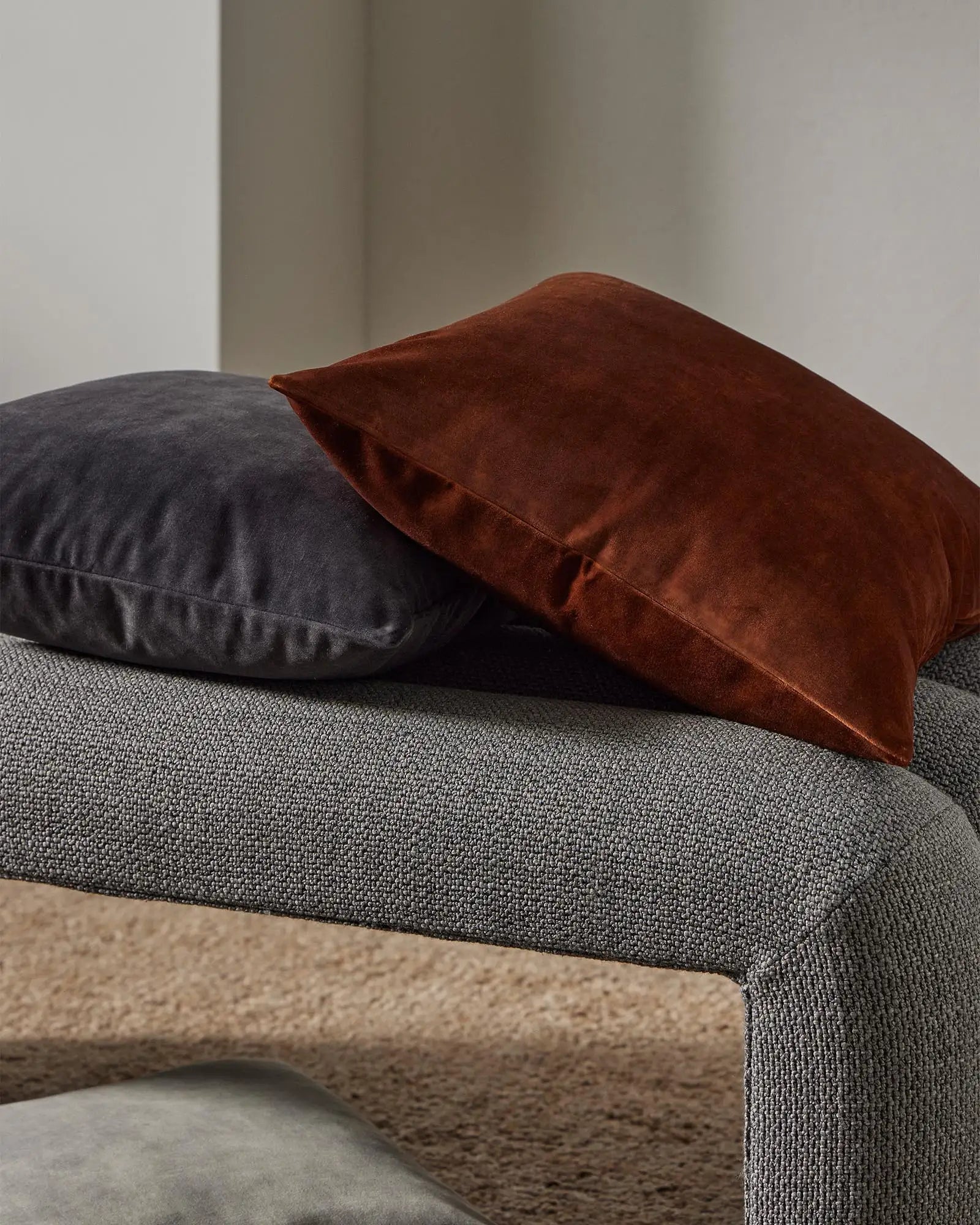 Weave Home Ava Velvet Cushion Cinnamon