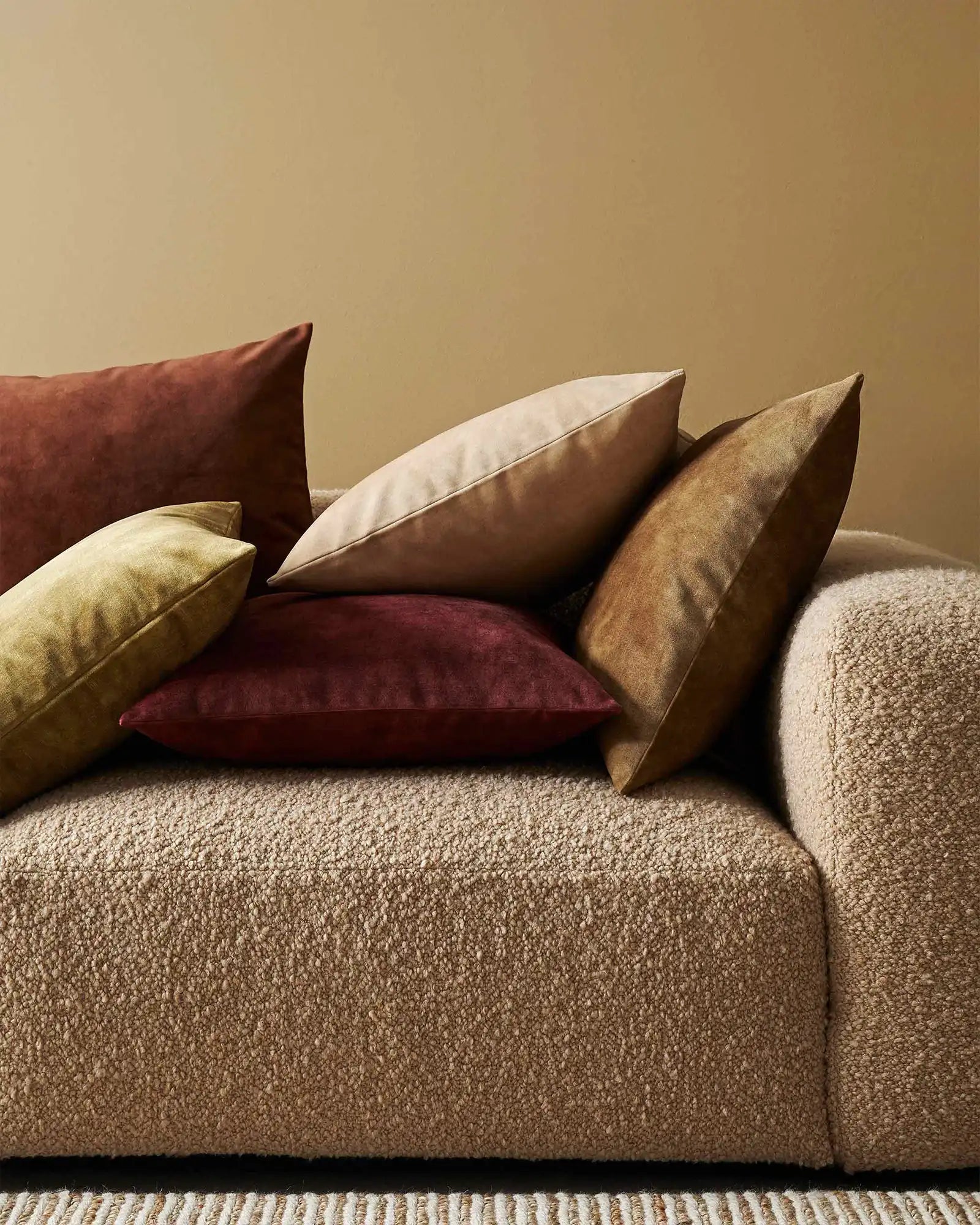 Weave Home Ava Velvet Cushion Cinnamon