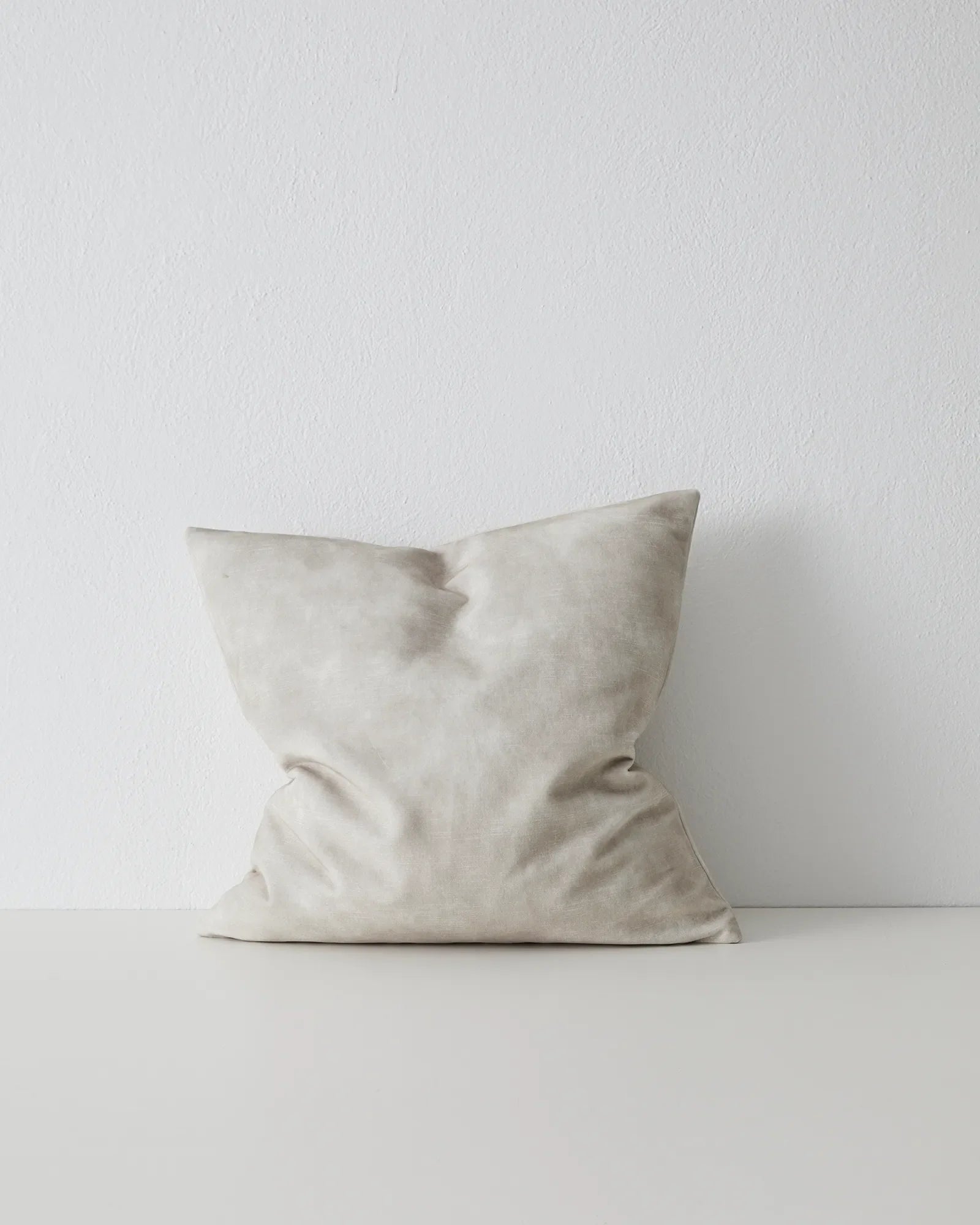 Weave Home Ava Velvet Cushion Ecru