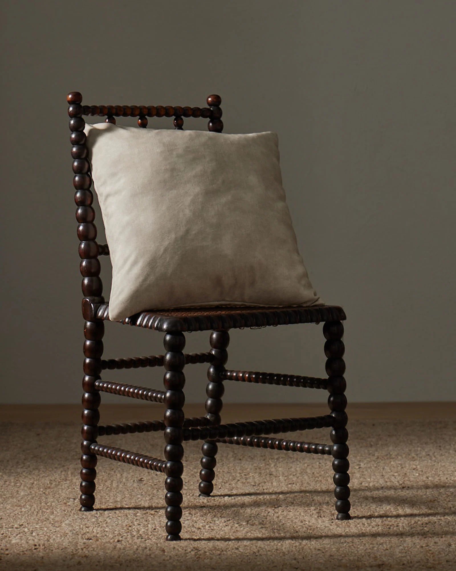 Weave Home Ava Velvet Cushion Ecru