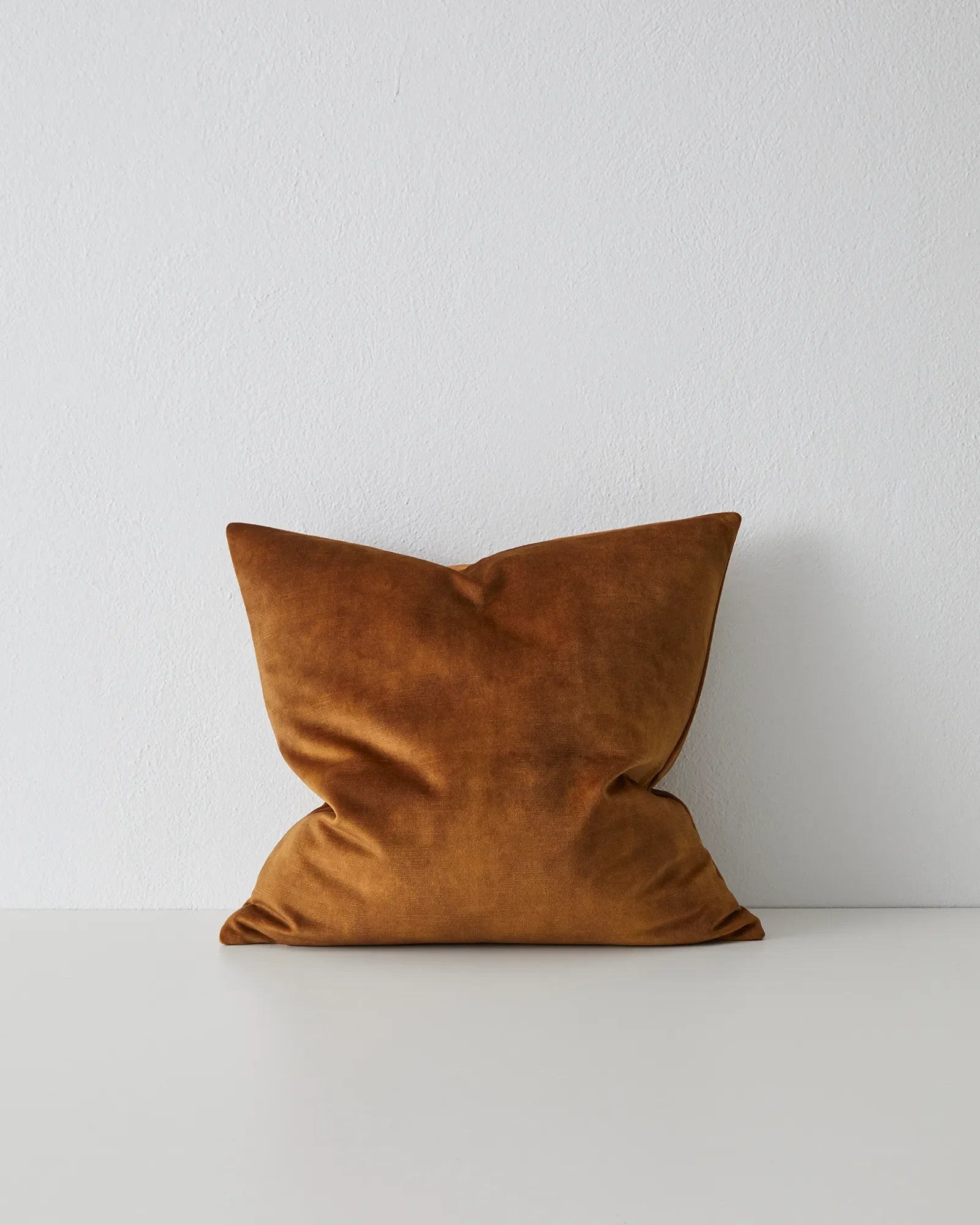 Weave Home Ava Velvet Cushion Ochre