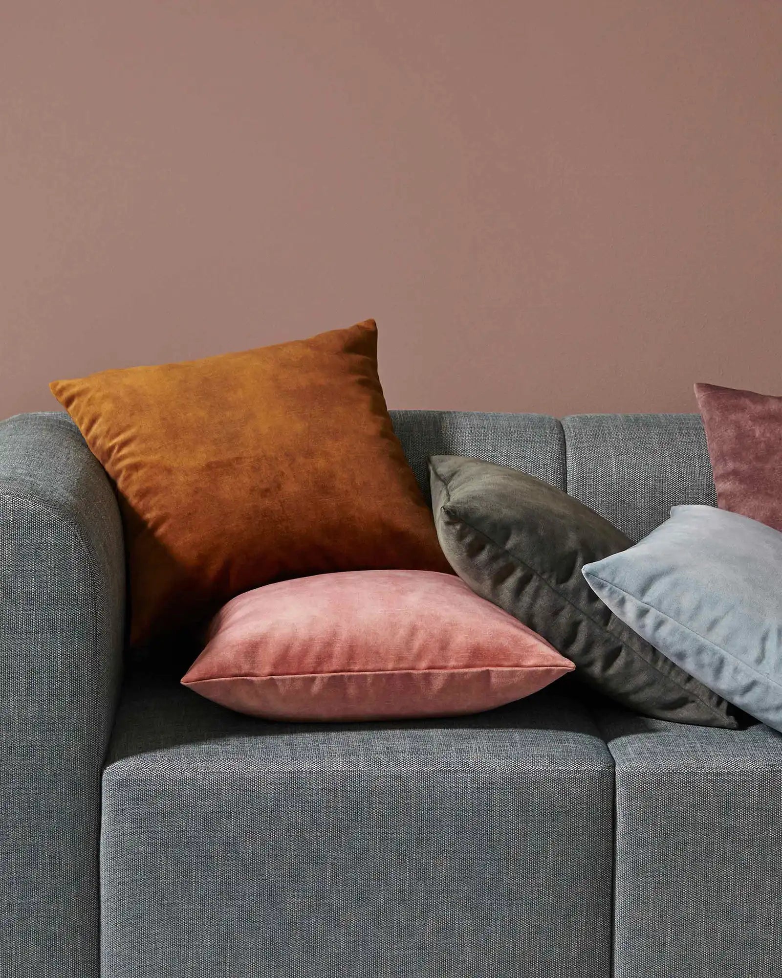 Weave Home Ava Velvet Cushion Ochre