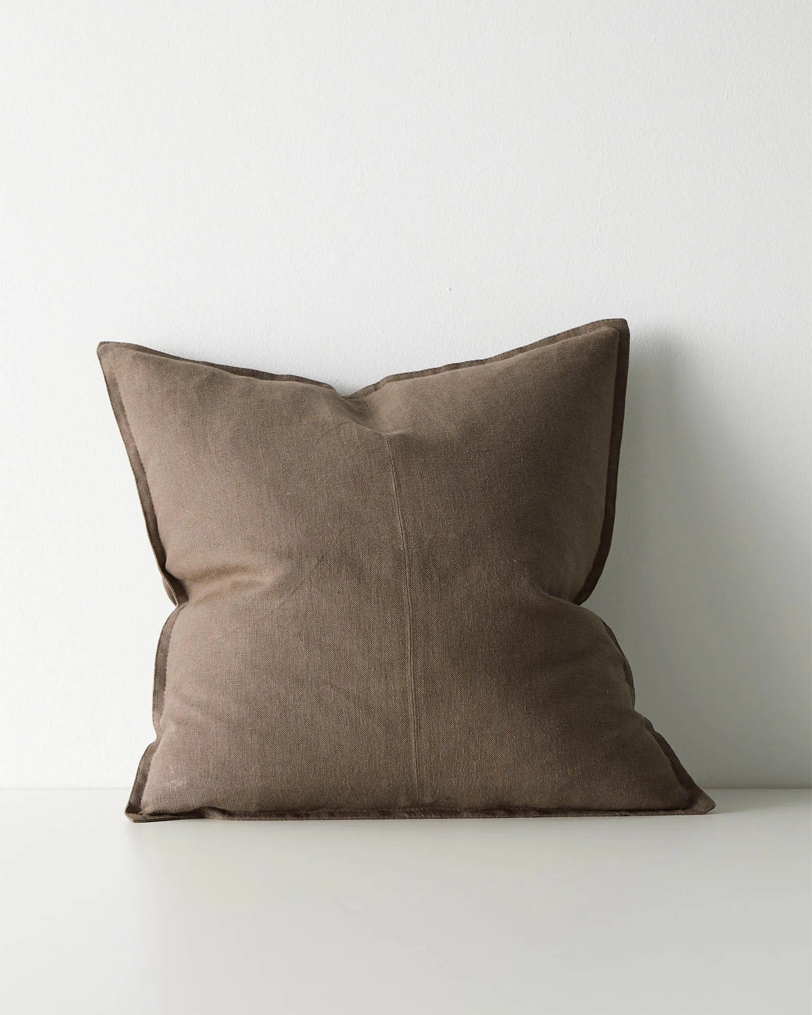 Weave Home Como European Linen Cushion Mocha