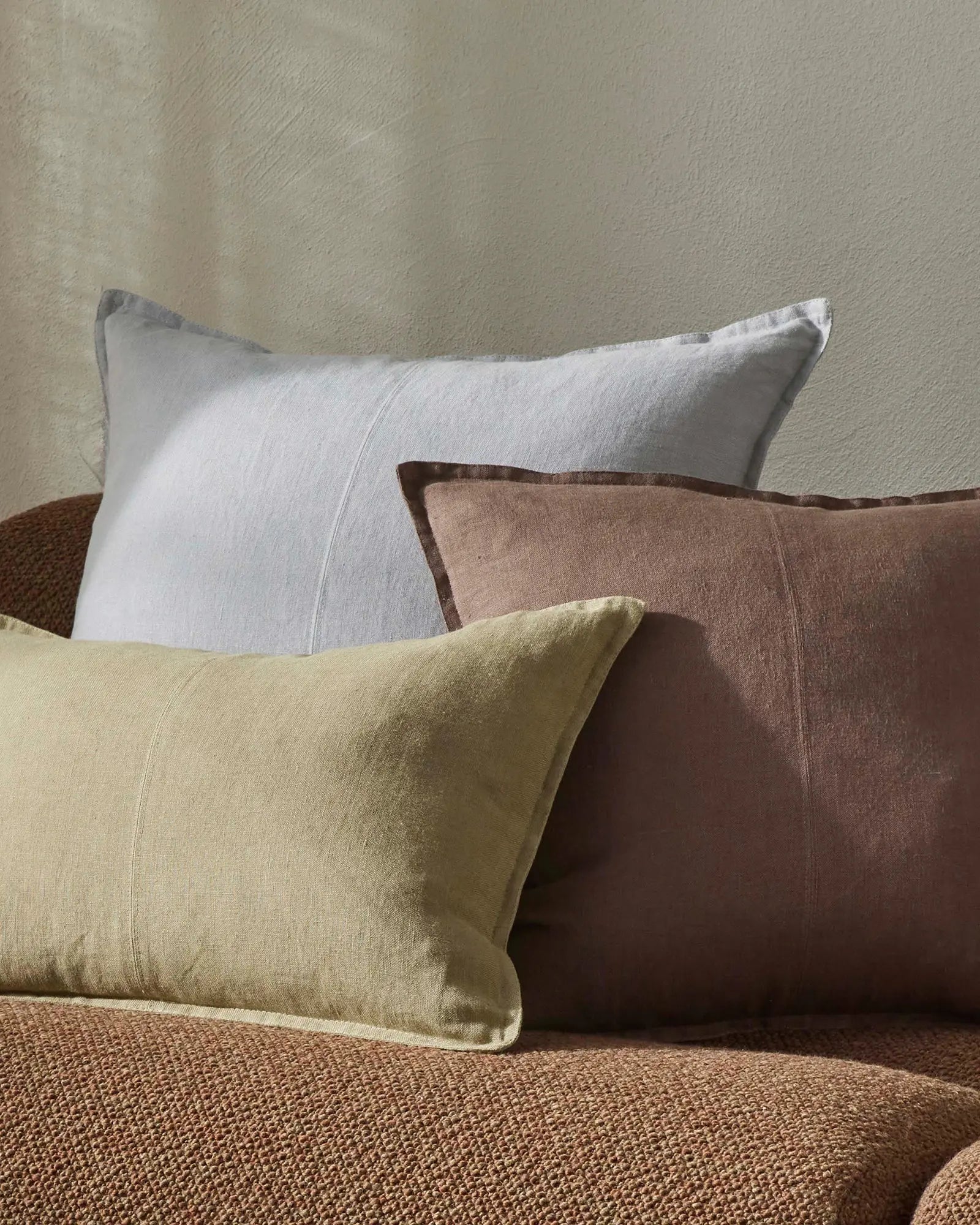 Weave Home Como European Linen Cushion Mocha