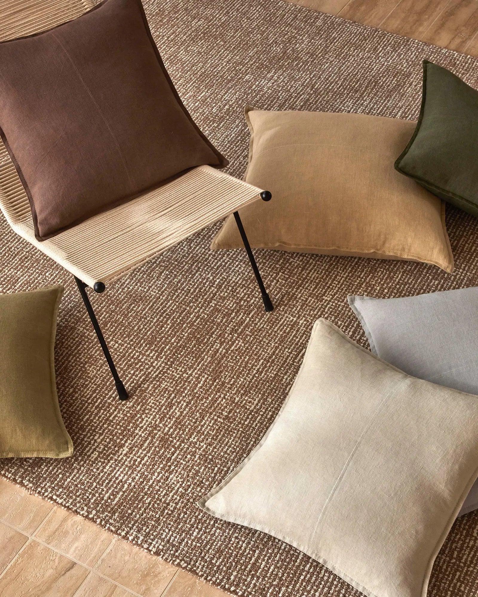 Weave Home Como European Linen Cushion Mocha